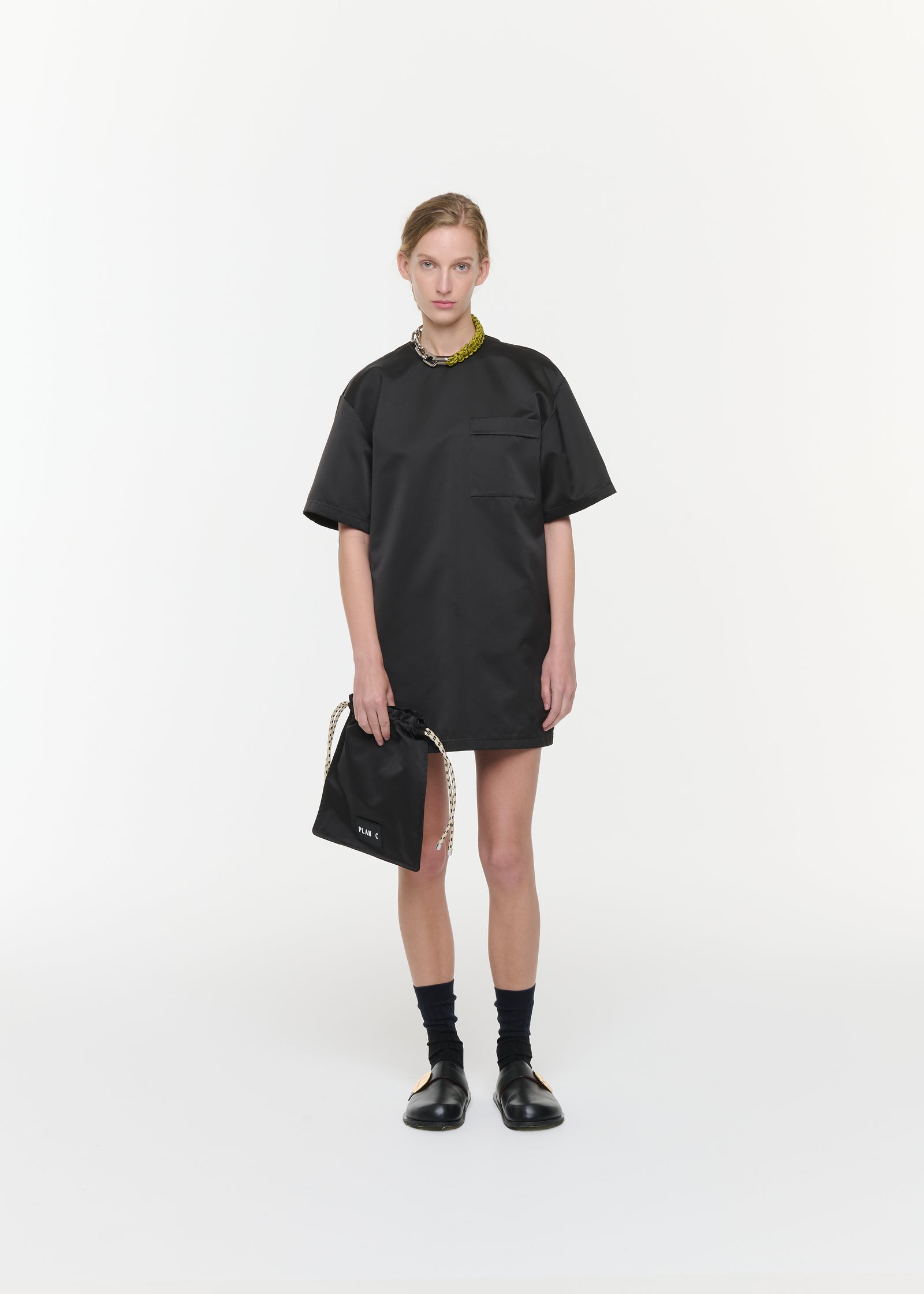 BLACK DUCHESSE MINI DRESS