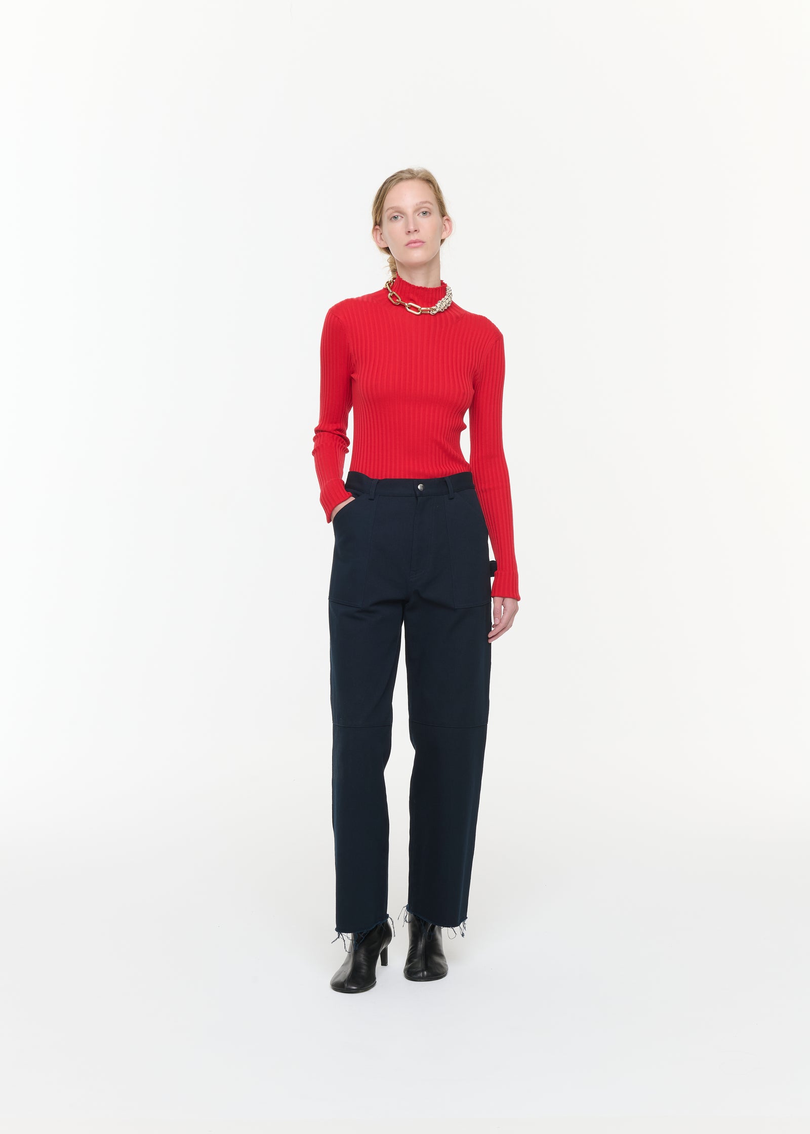 BLUE COTTON DRILL TROUSERS