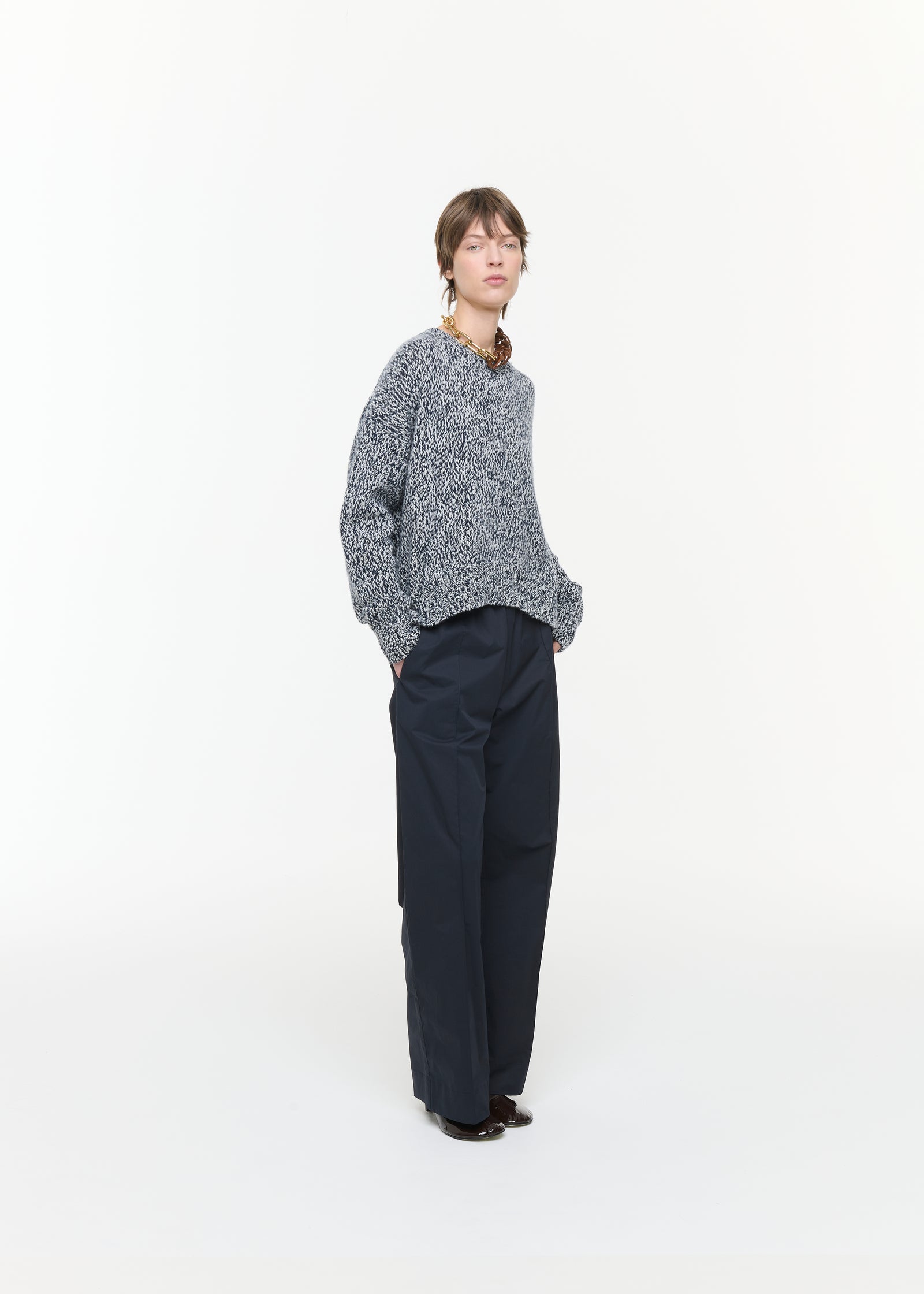 MELANGE KNIT SWEATER
