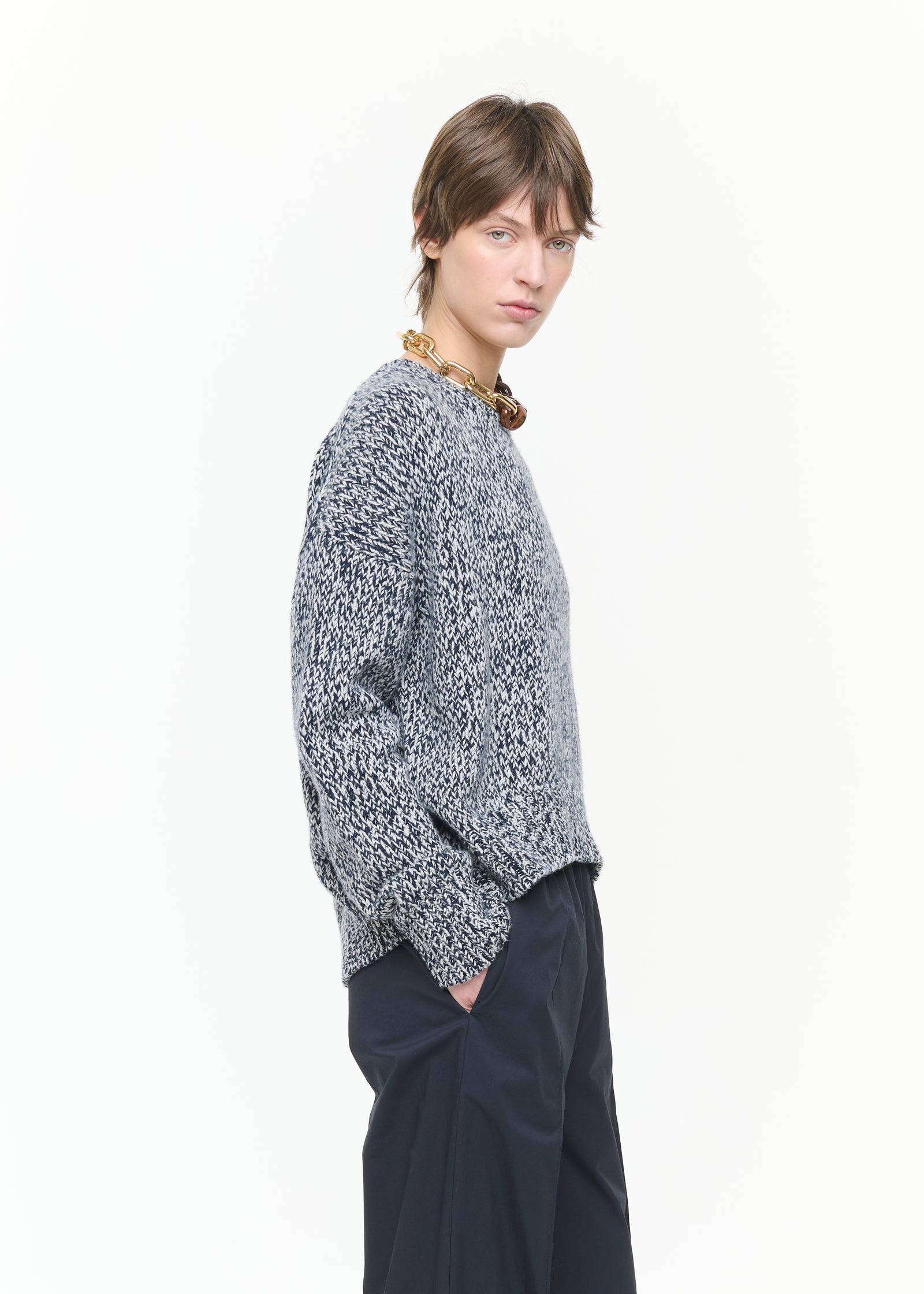 MELANGE KNIT SWEATER