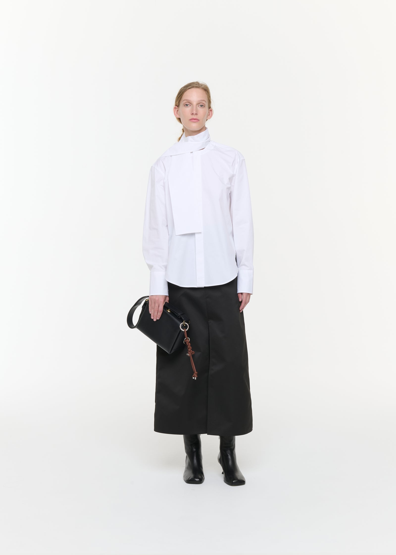 WHITE POPELINE SHIRT