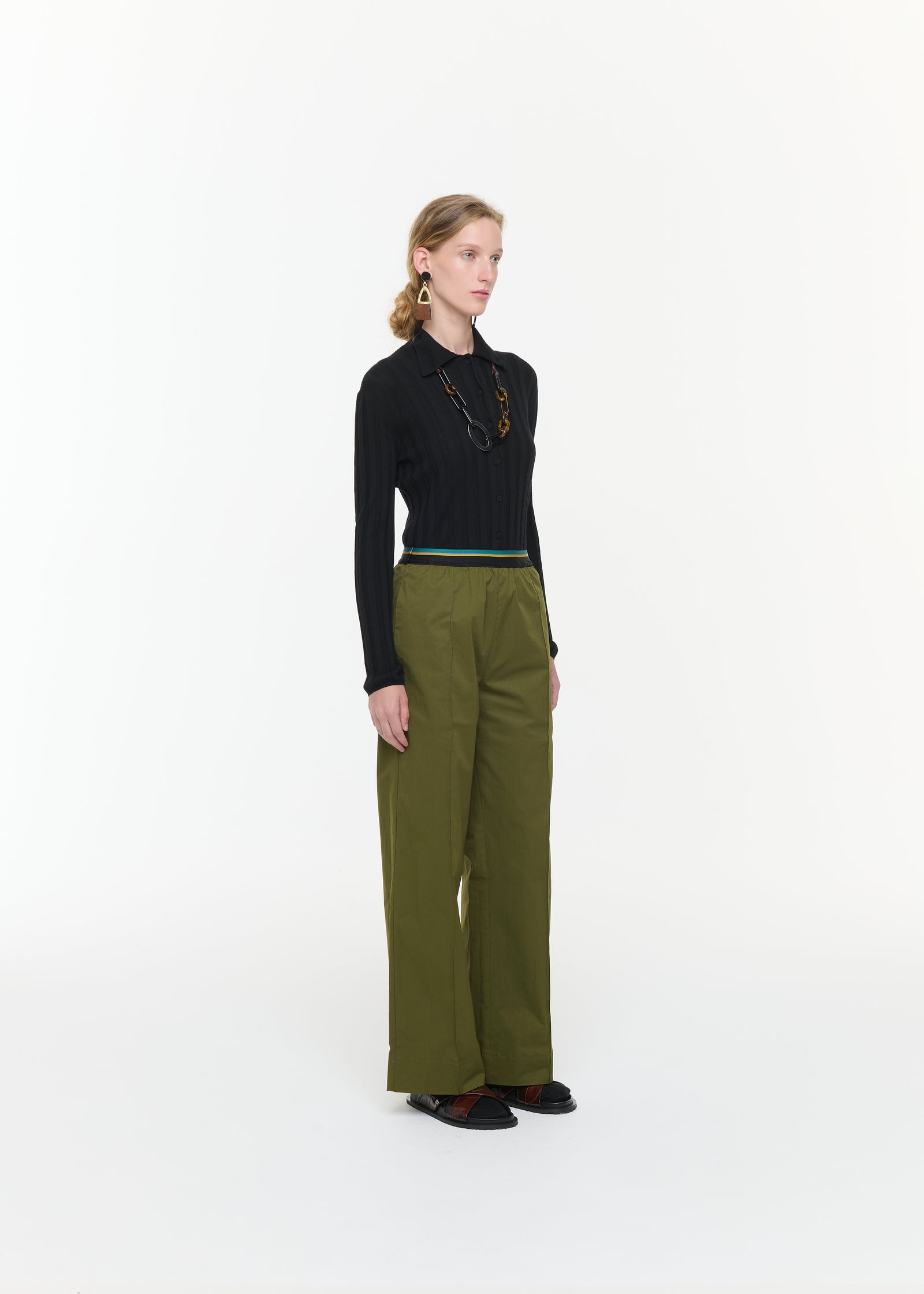 LICHEN POPELINE TROUSERS