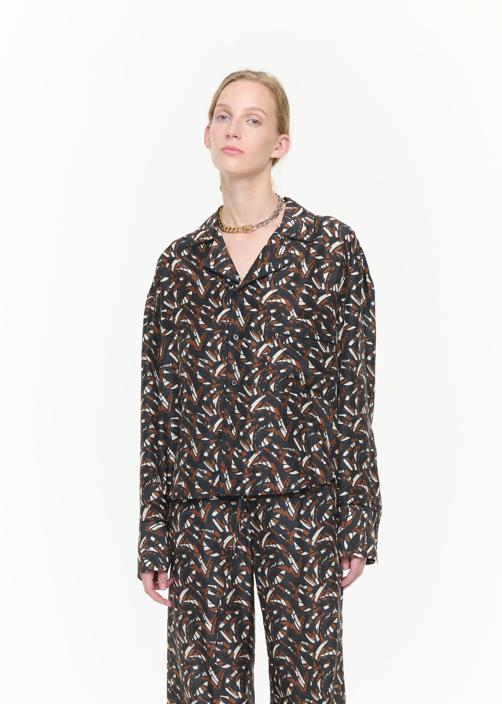 HABOUTAI SILK PIJAMA SHIRT