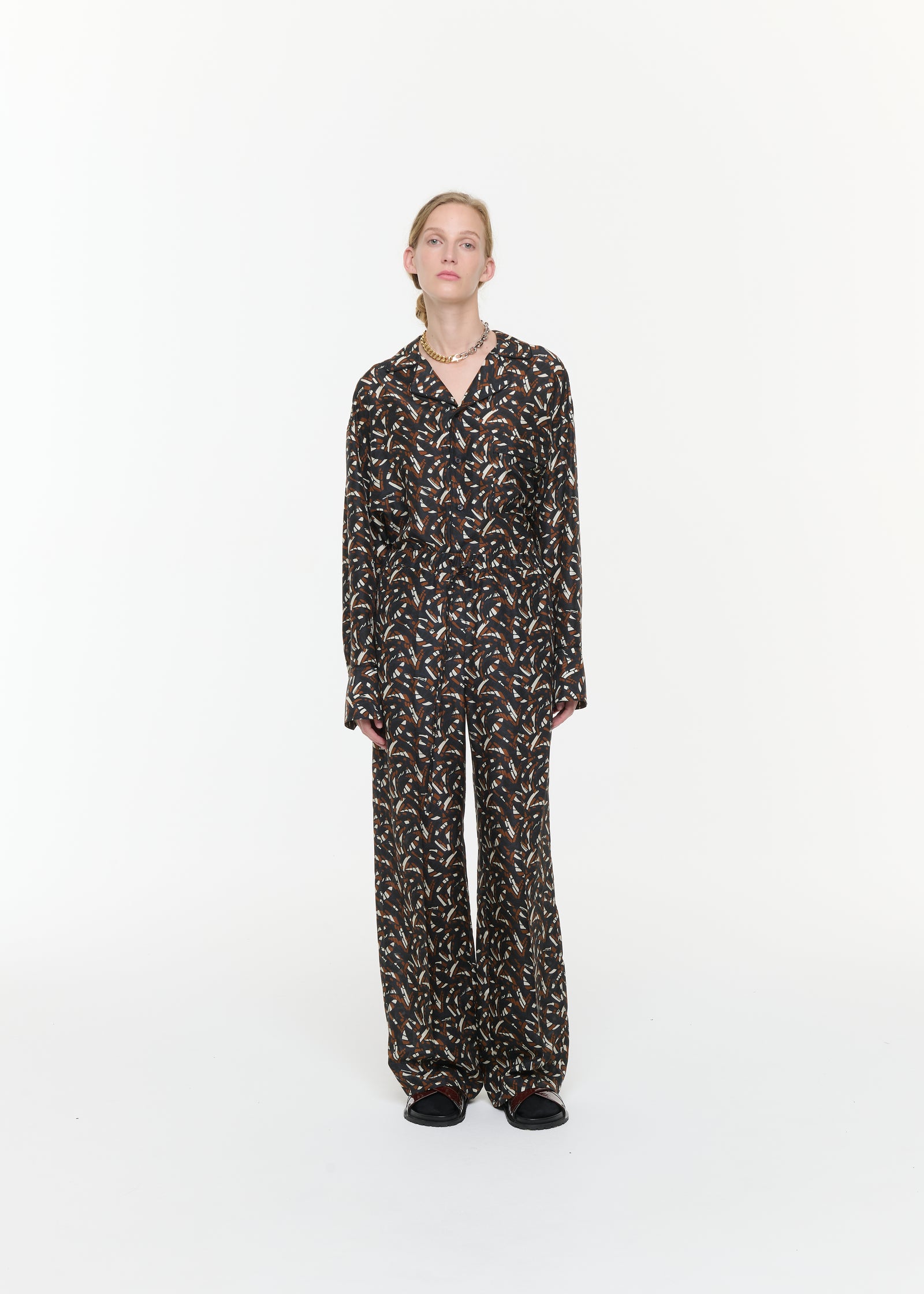HABOUTAI SILK PYJAMA TROUSERS