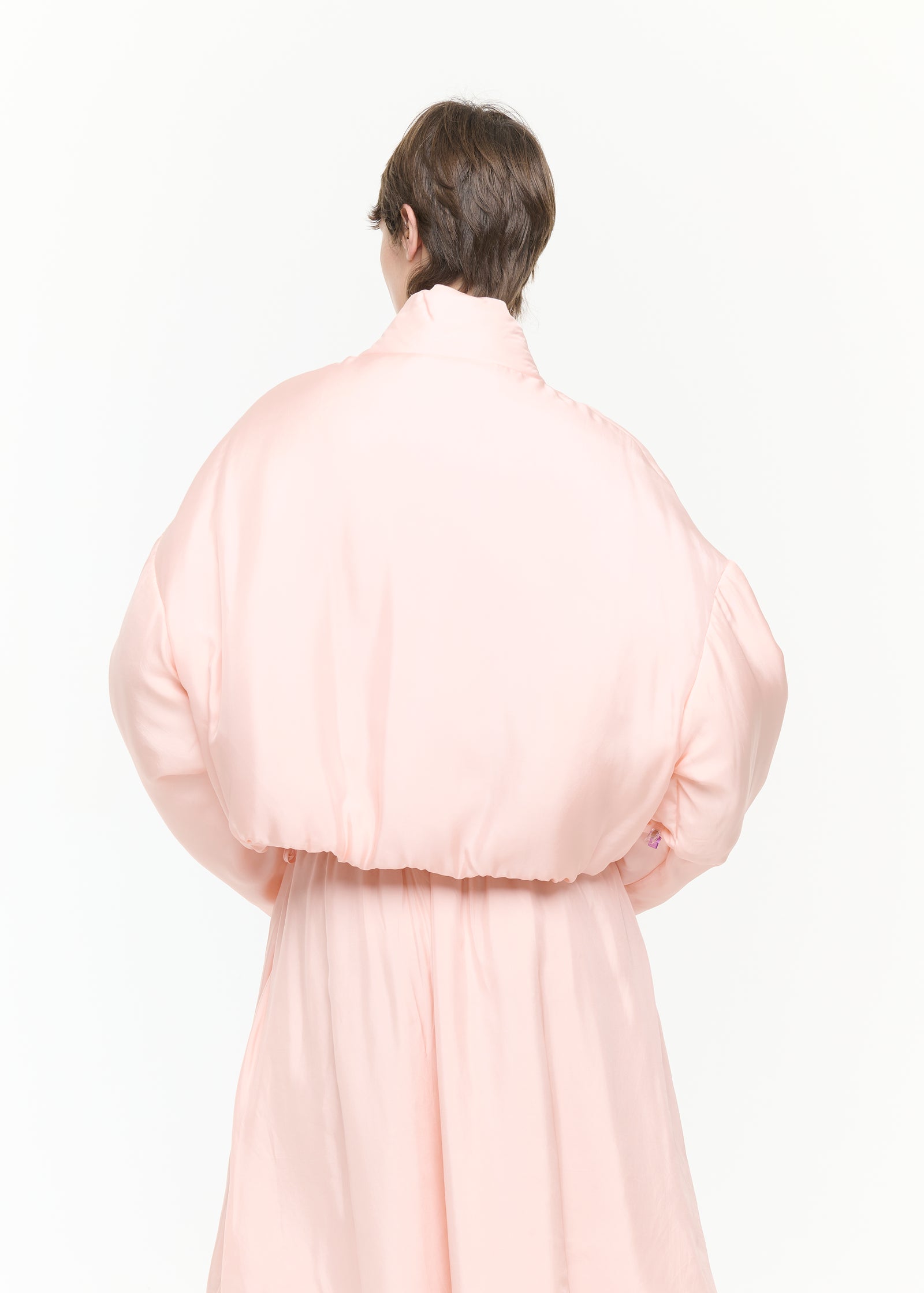 BOMBER CORTO IN TWILL COLOR BELLINI