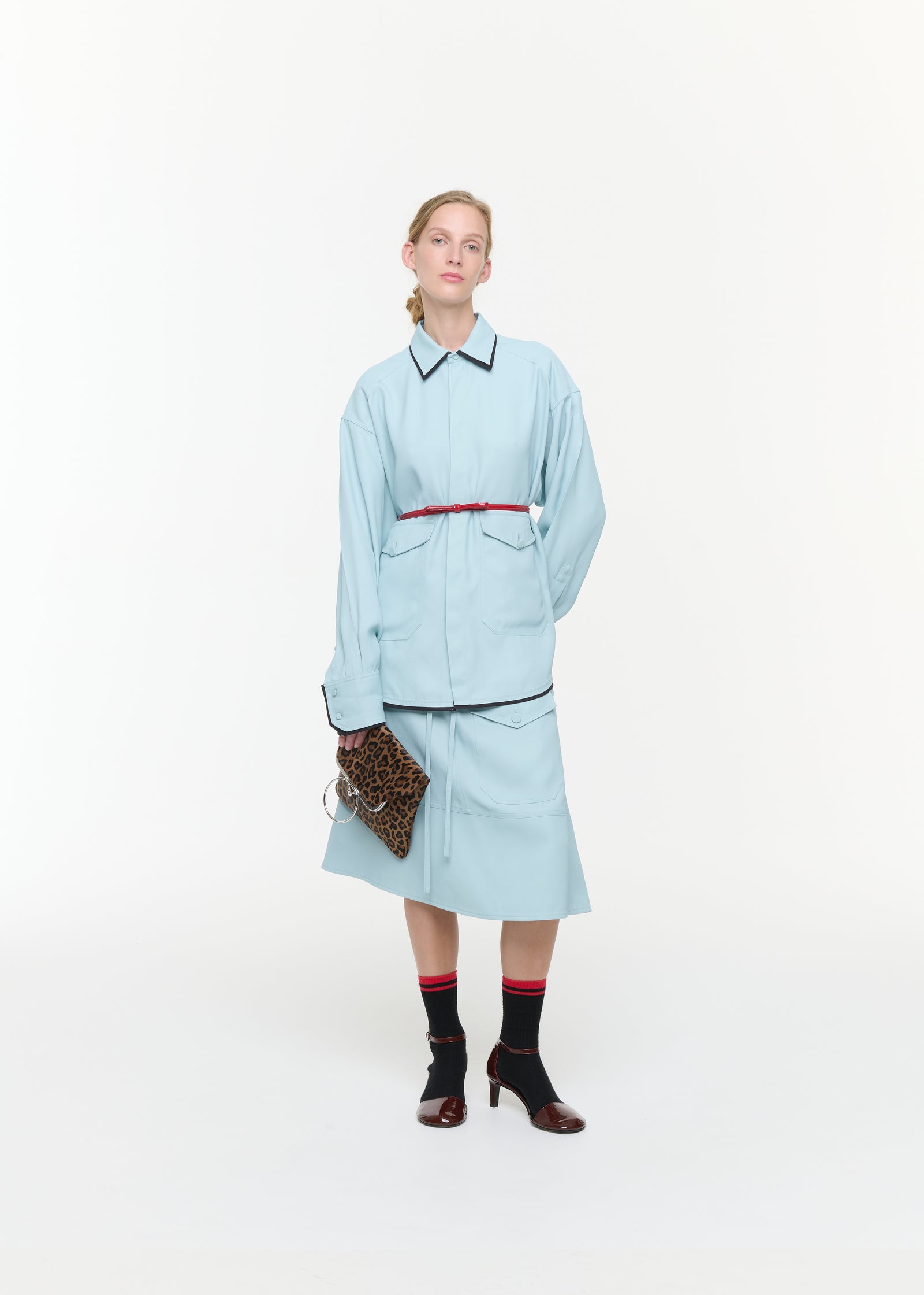 SABLE' SHIRT WITH POCKETS AND PIPING