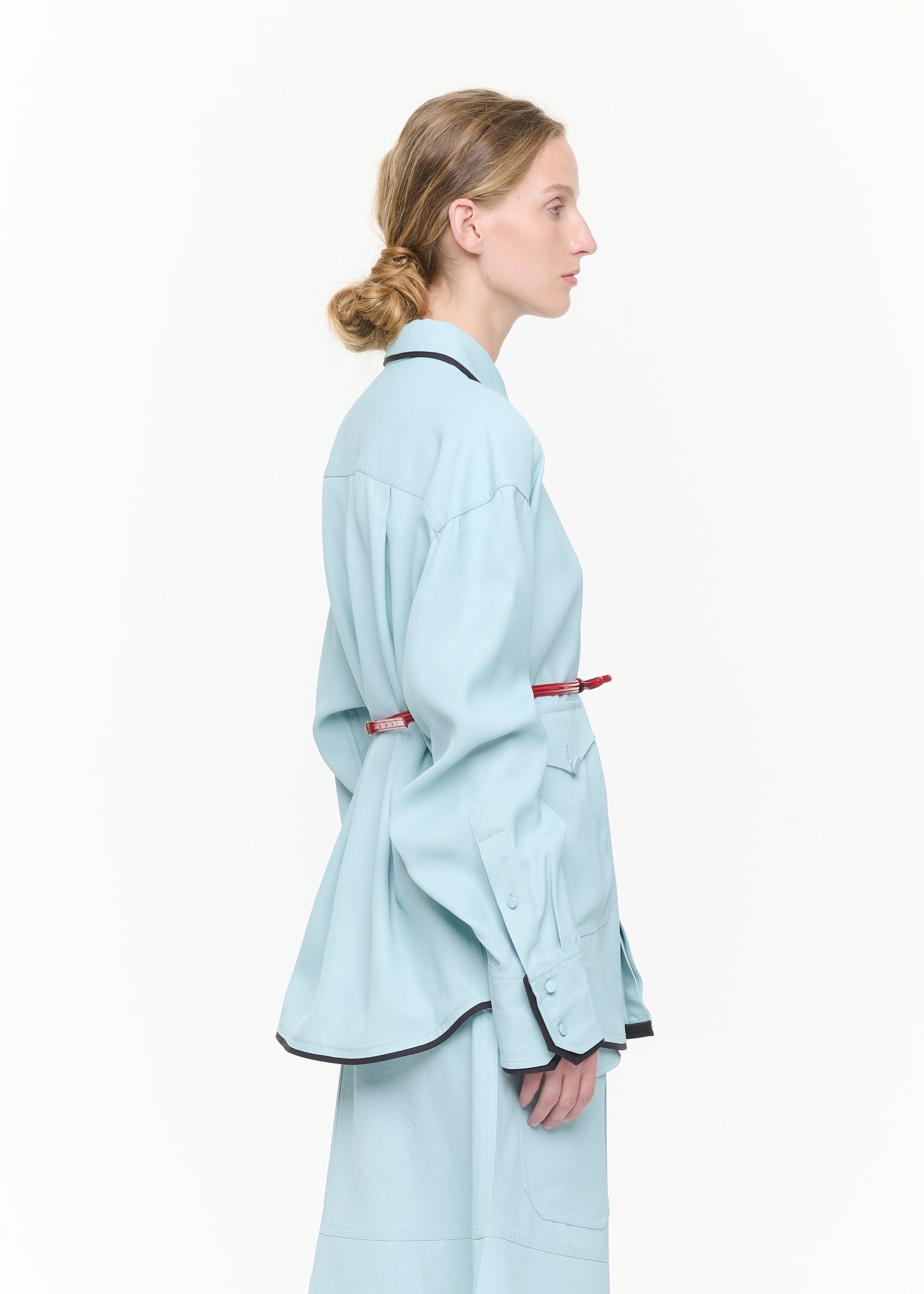 SABLE' SHIRT WITH POCKETS AND PIPING