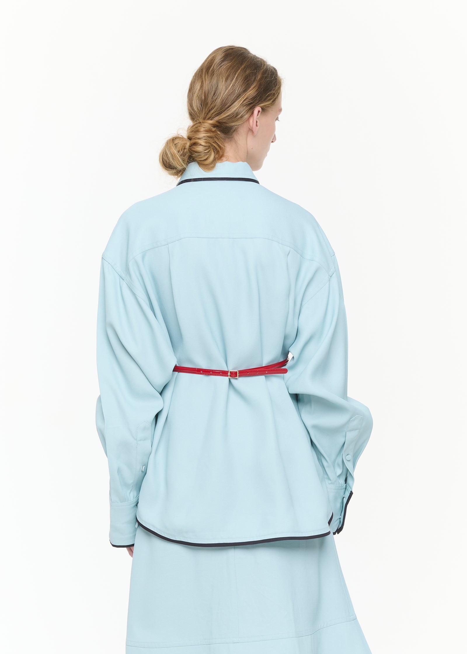 SABLE' SHIRT WITH POCKETS AND PIPING