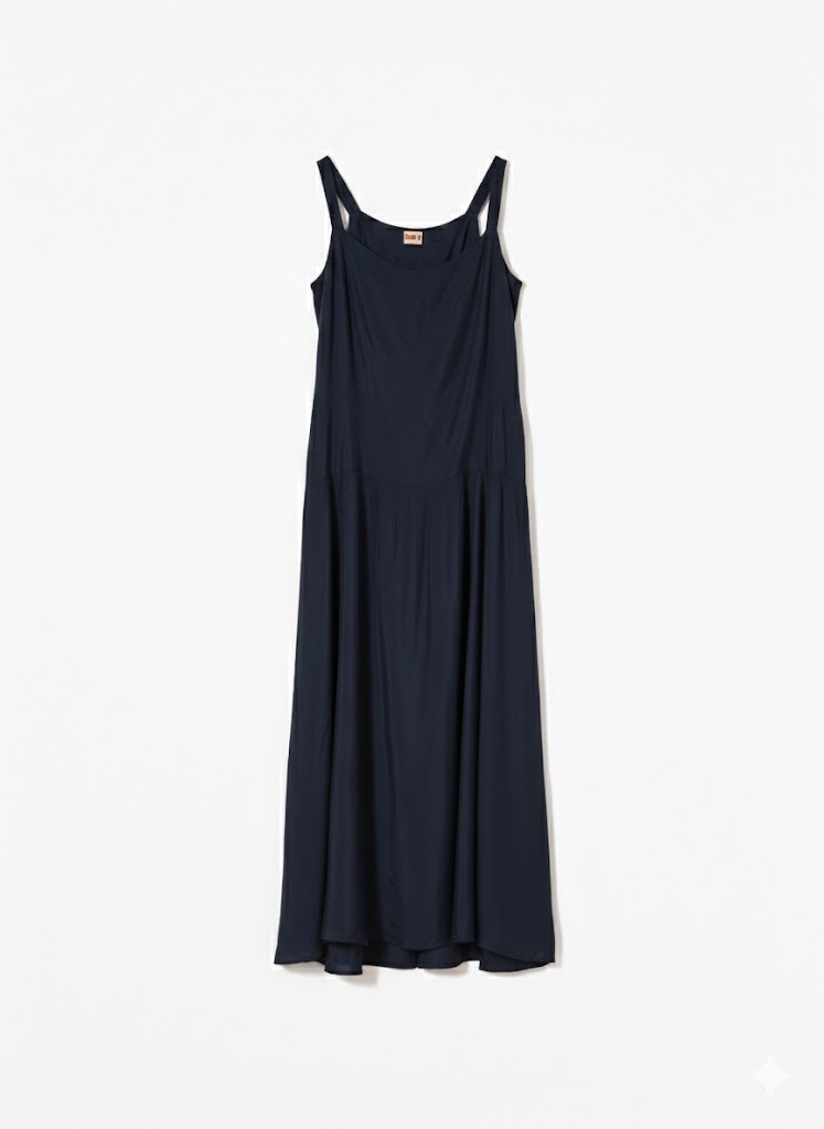 BLUE BLACK LONG DRESS