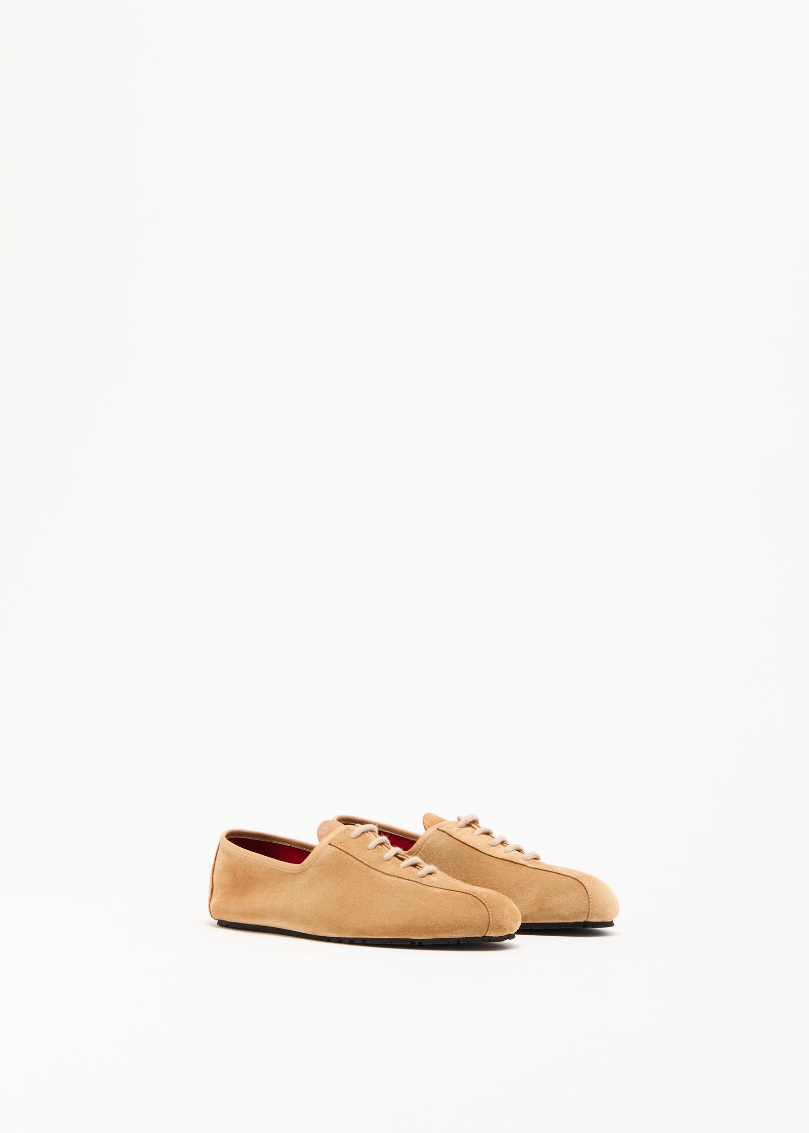 TAWNY SUEDE LACE-UP BOWLING SHOES