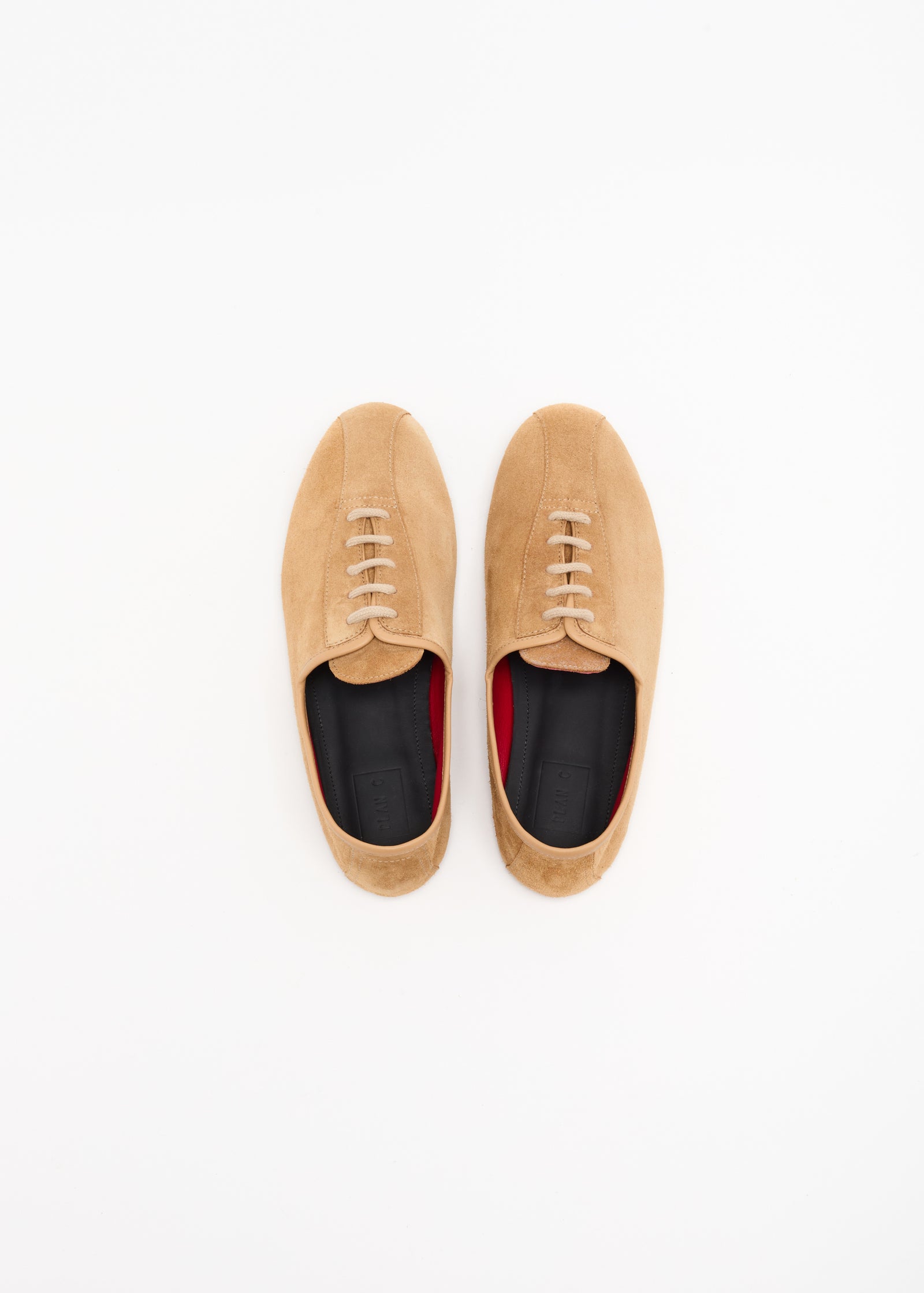 TAWNY SUEDE LACE-UP BOWLING SHOES