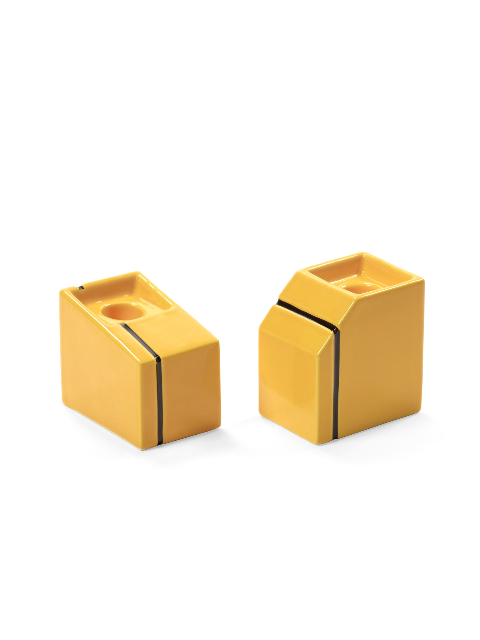 YELLOW CANDLEHOLDERS