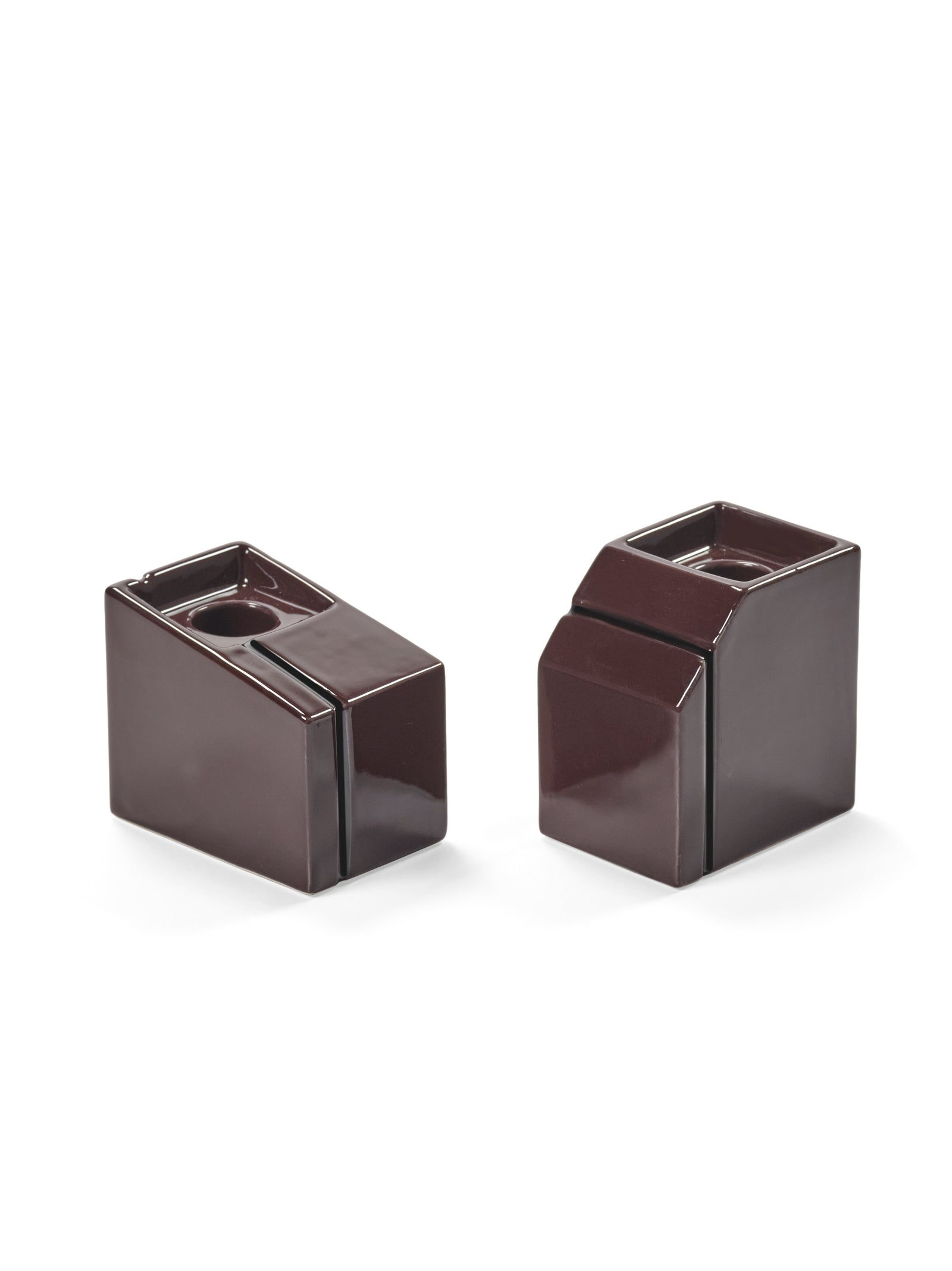 BURGUNDY CANDLEHOLDERS