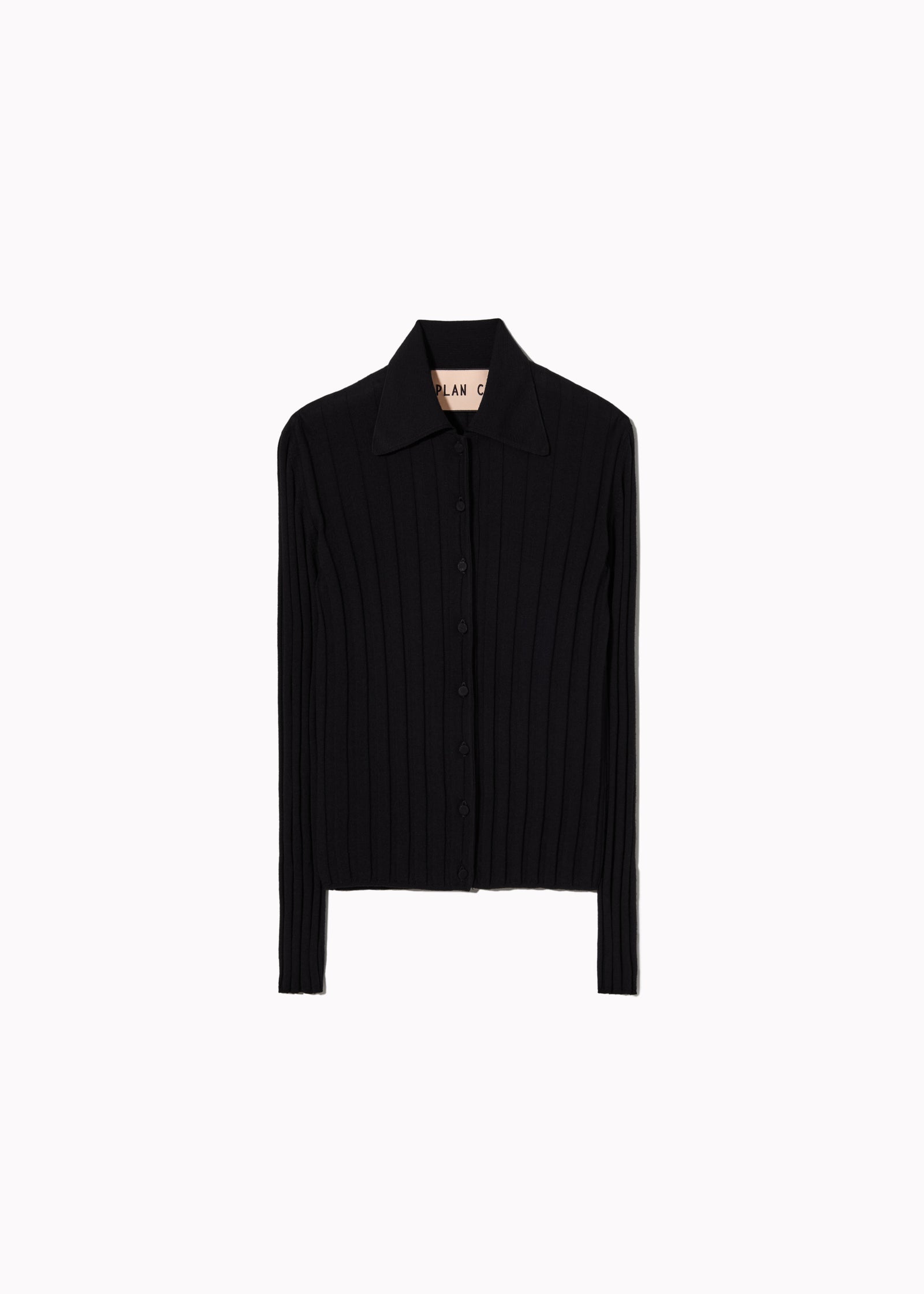 CARDIGAN A COSTE IN LANA NERO