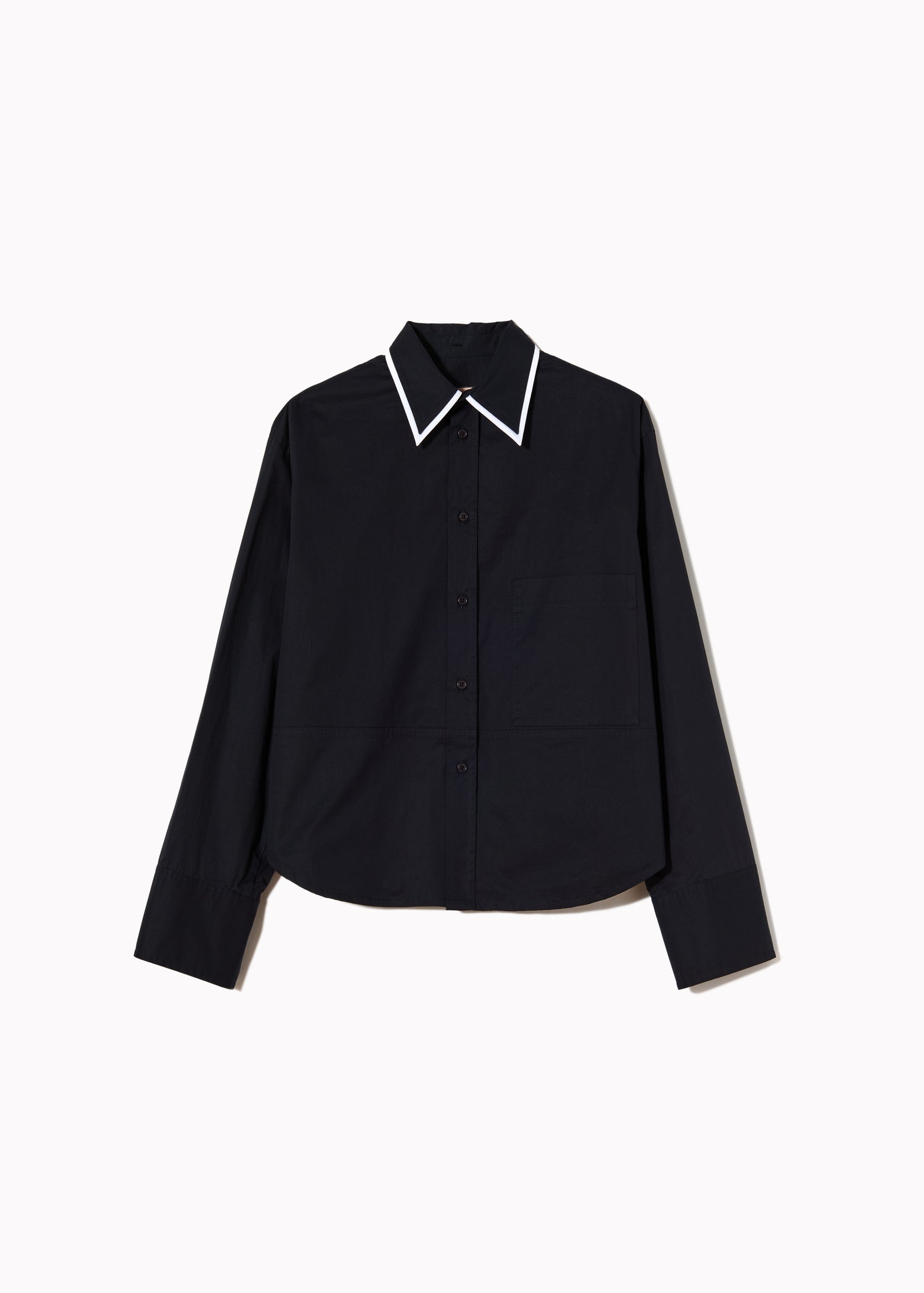 CONTRAST PROFILE BOXY SHIRT