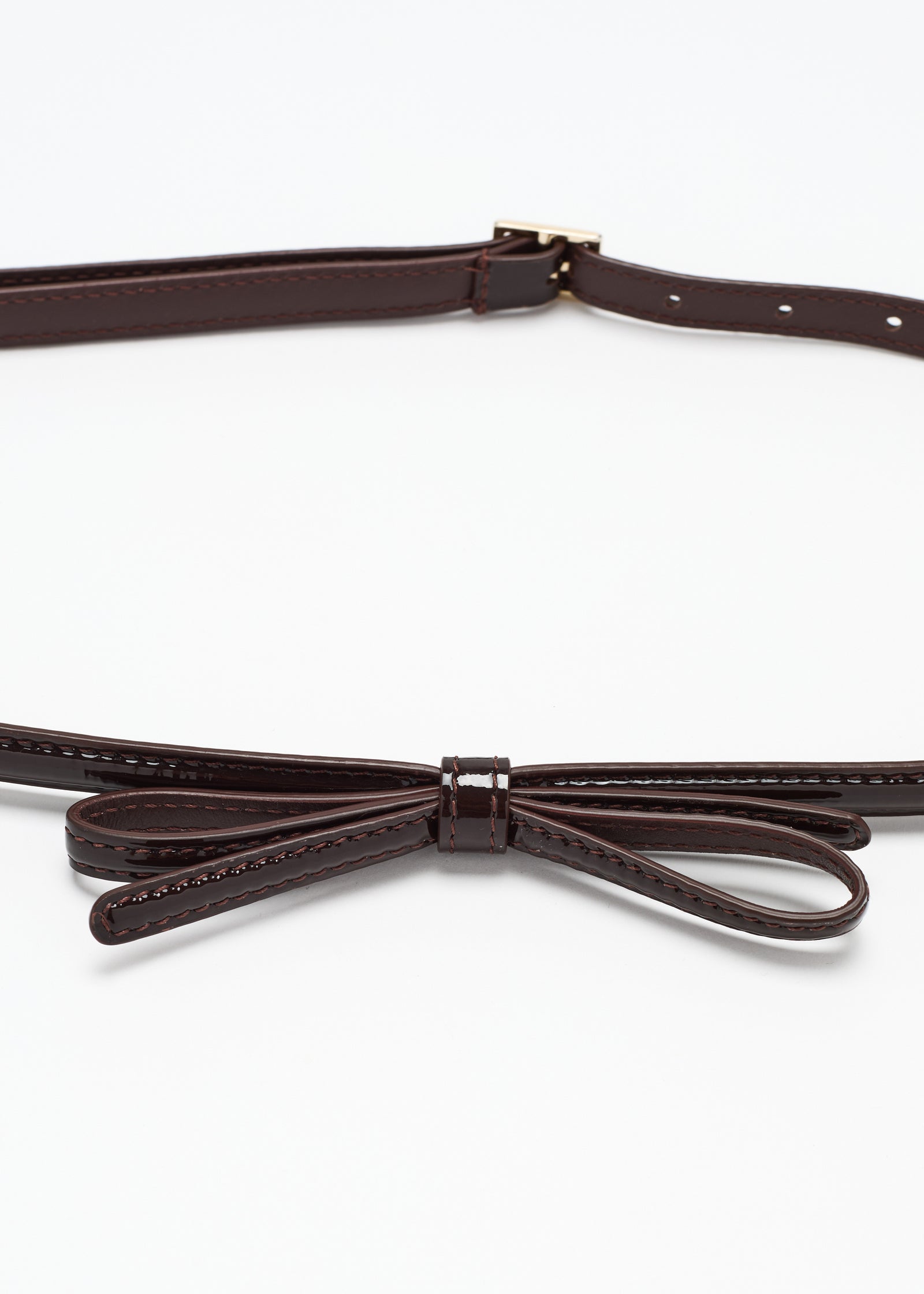 MORO HEAD LEATHER SKINNY BELT