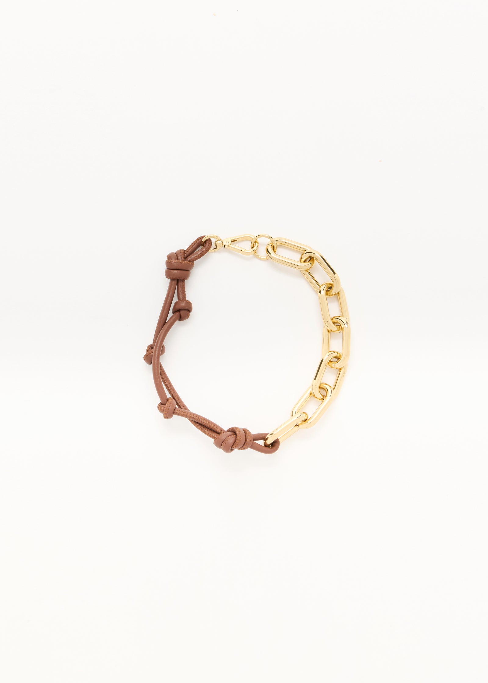 TOASTED KNOTTED CORD CHAIN NECKLACE