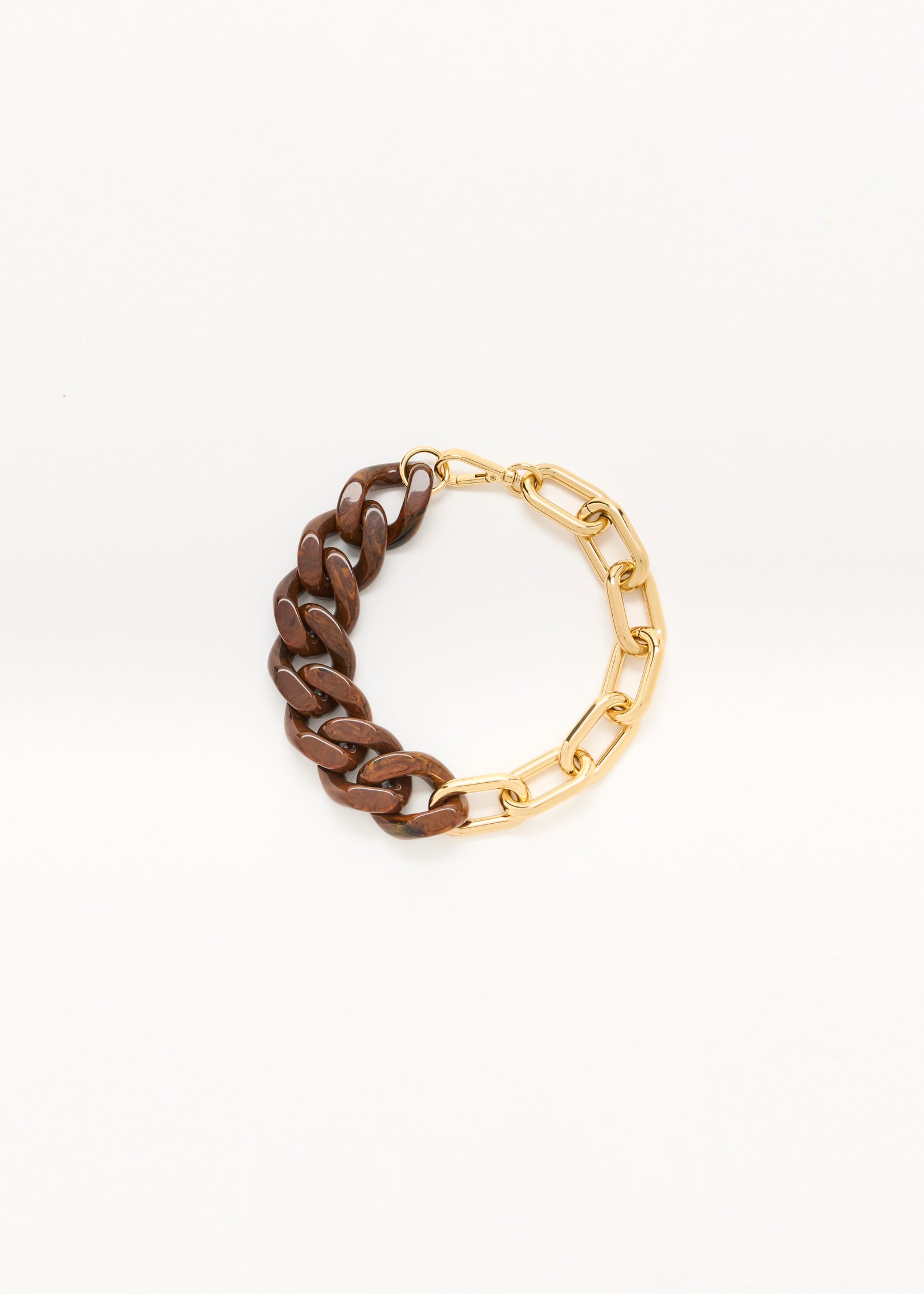 TOASTED CHUNKY MARBLED CHAIN NECKLACE