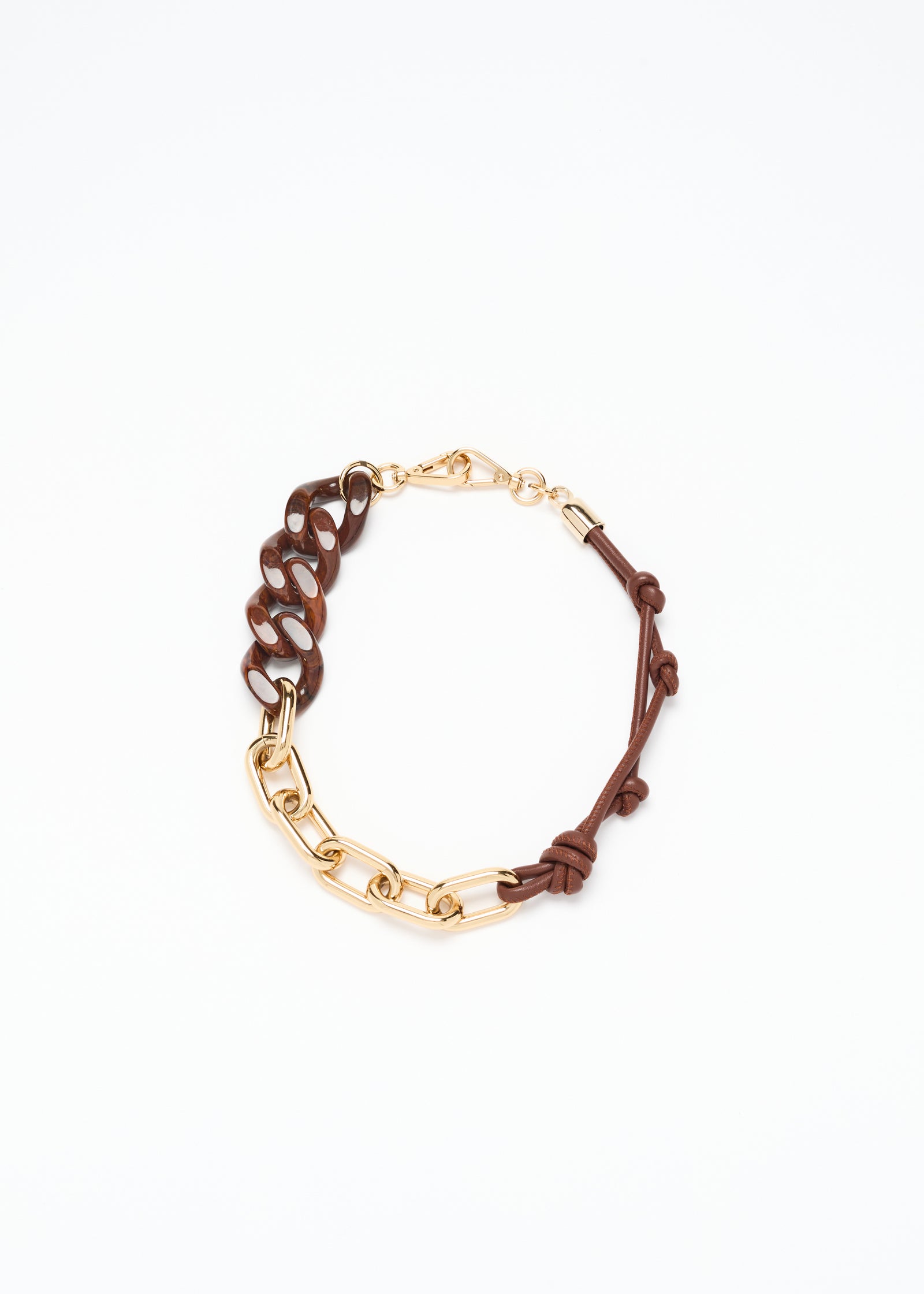 MULTI MATERIAL CHAIN NECKLACE