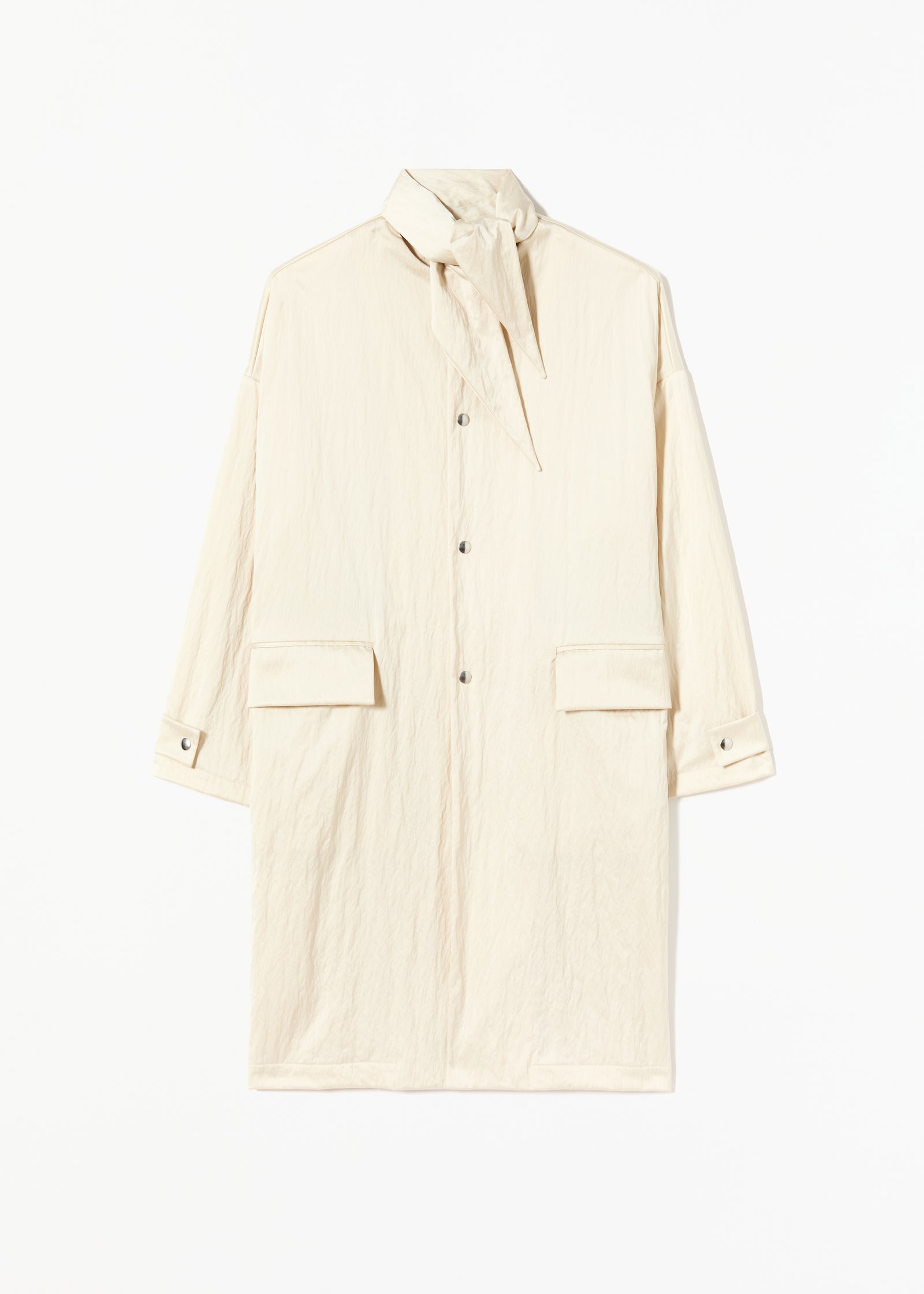WRINKLED SATIN COAT