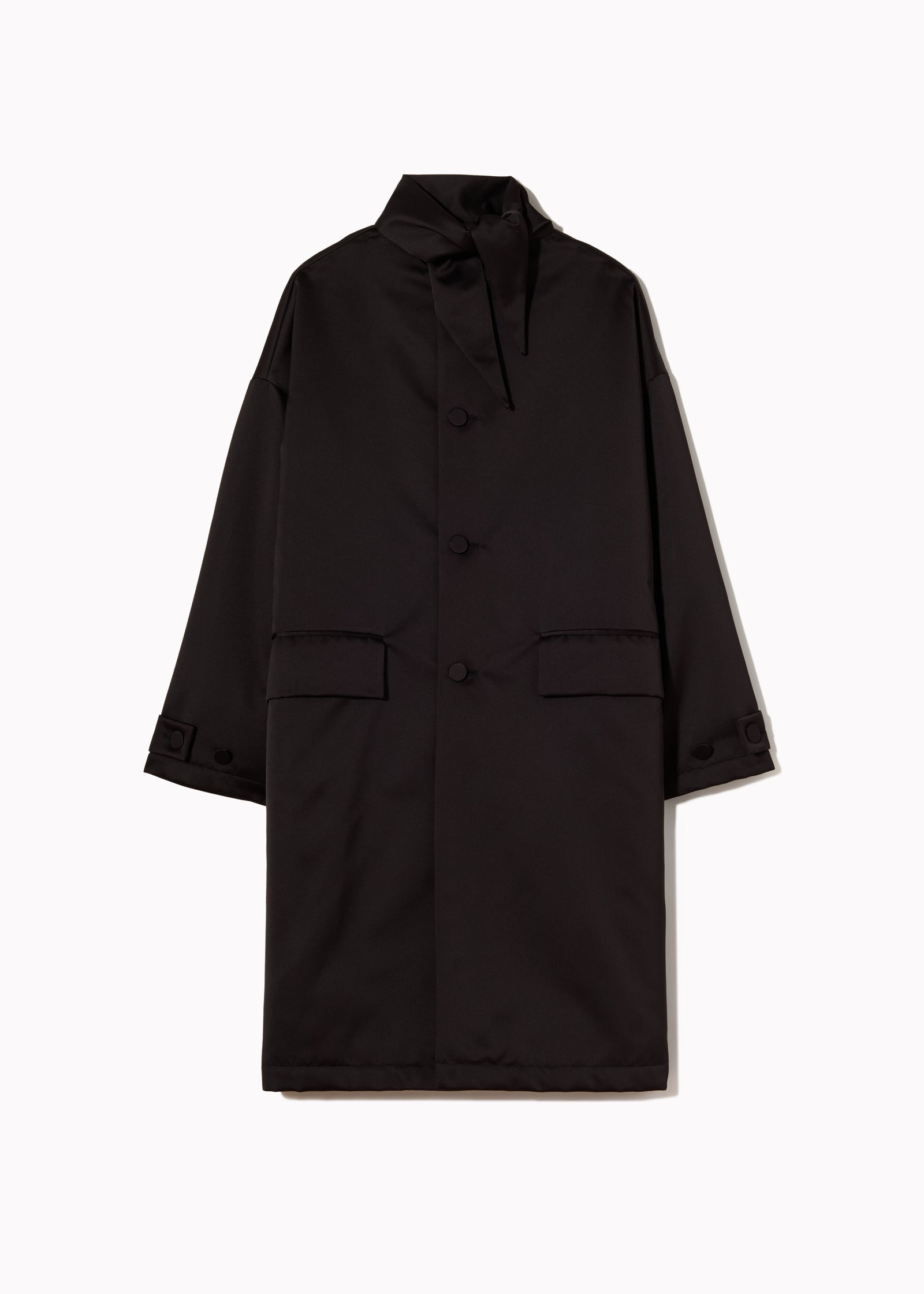 BLACK DUCHESSE COAT