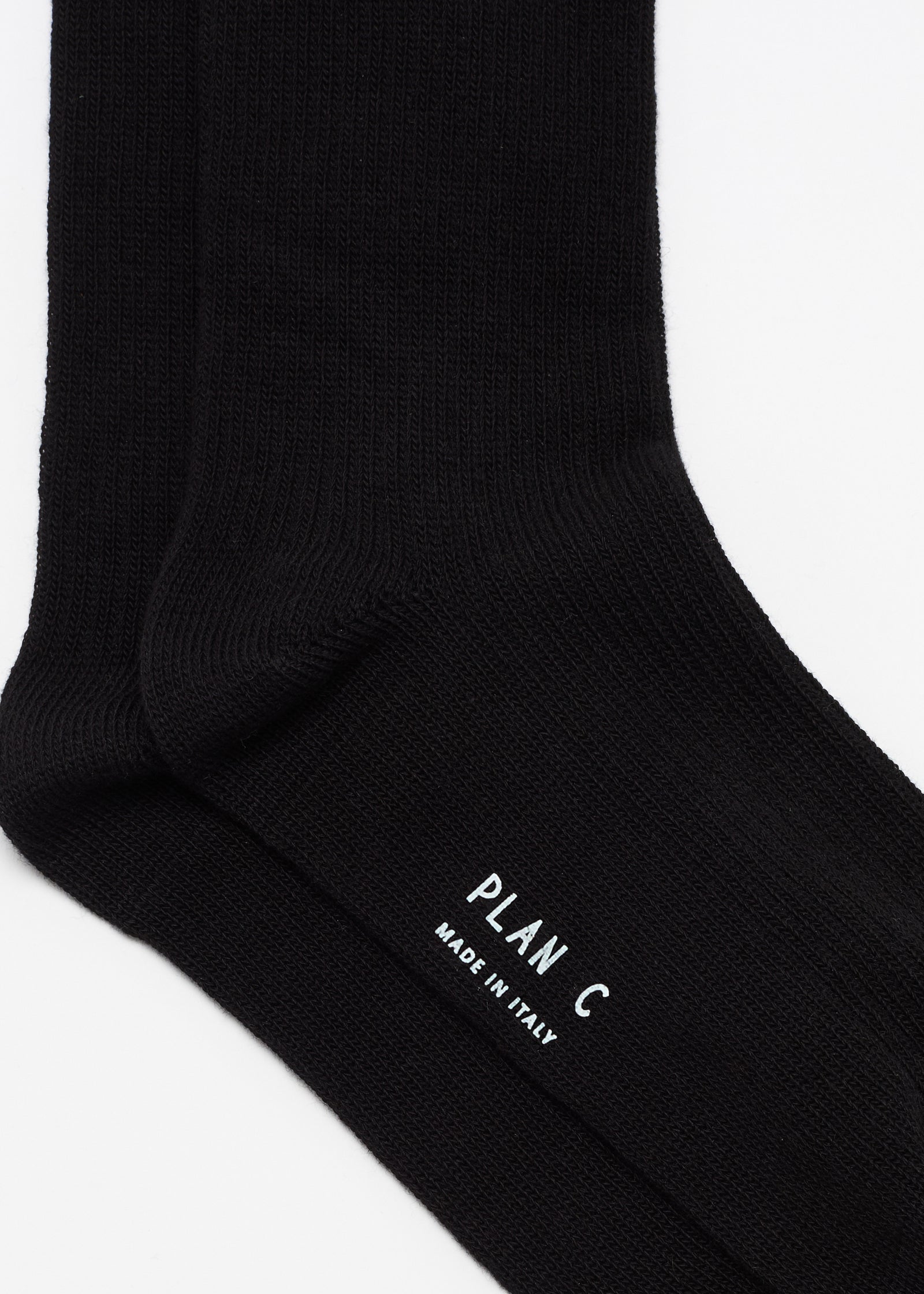 BLACK SOCKS WITH RED STRIPES