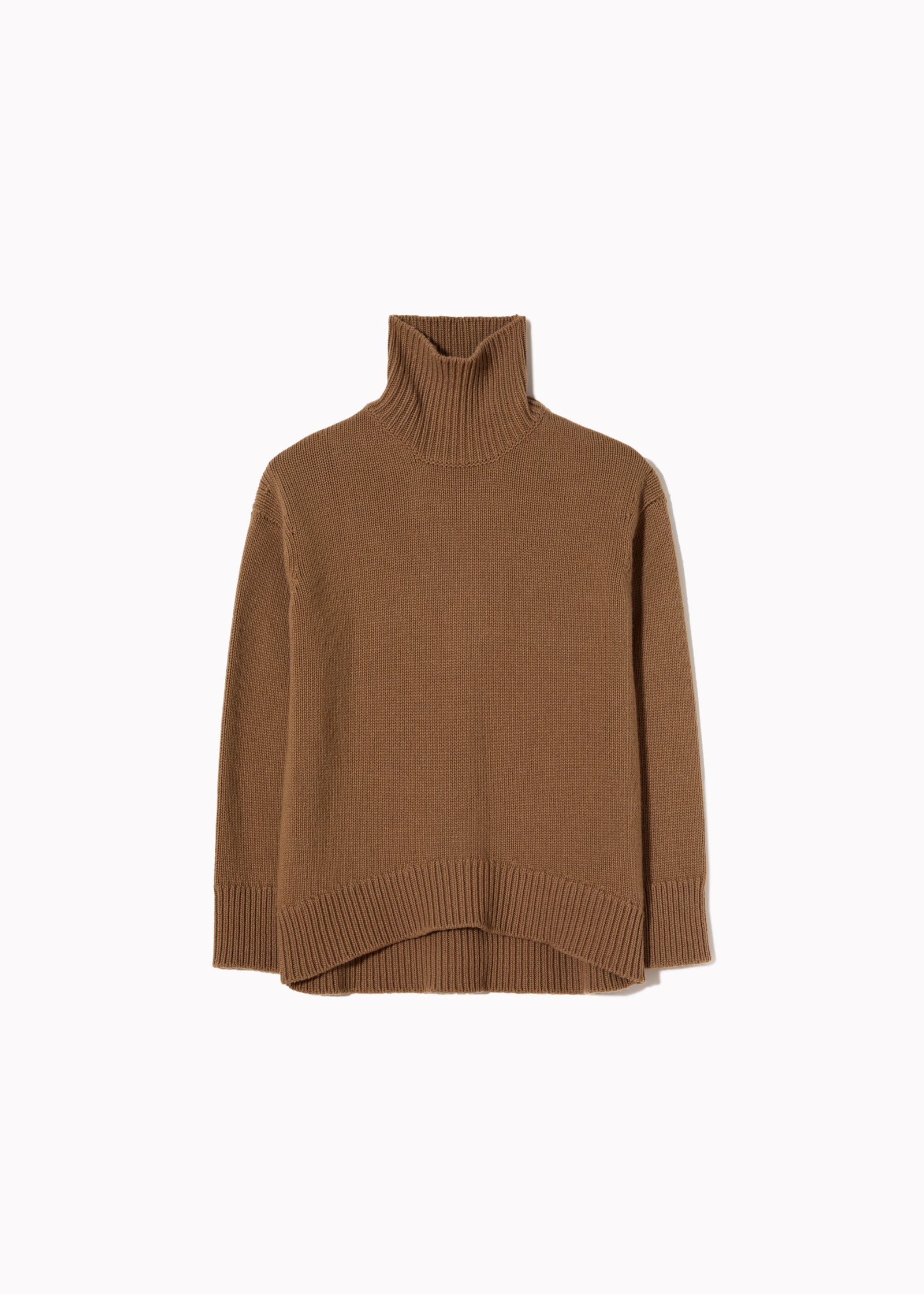 CAMEL CASHMERE TURTLENECK SWEATER