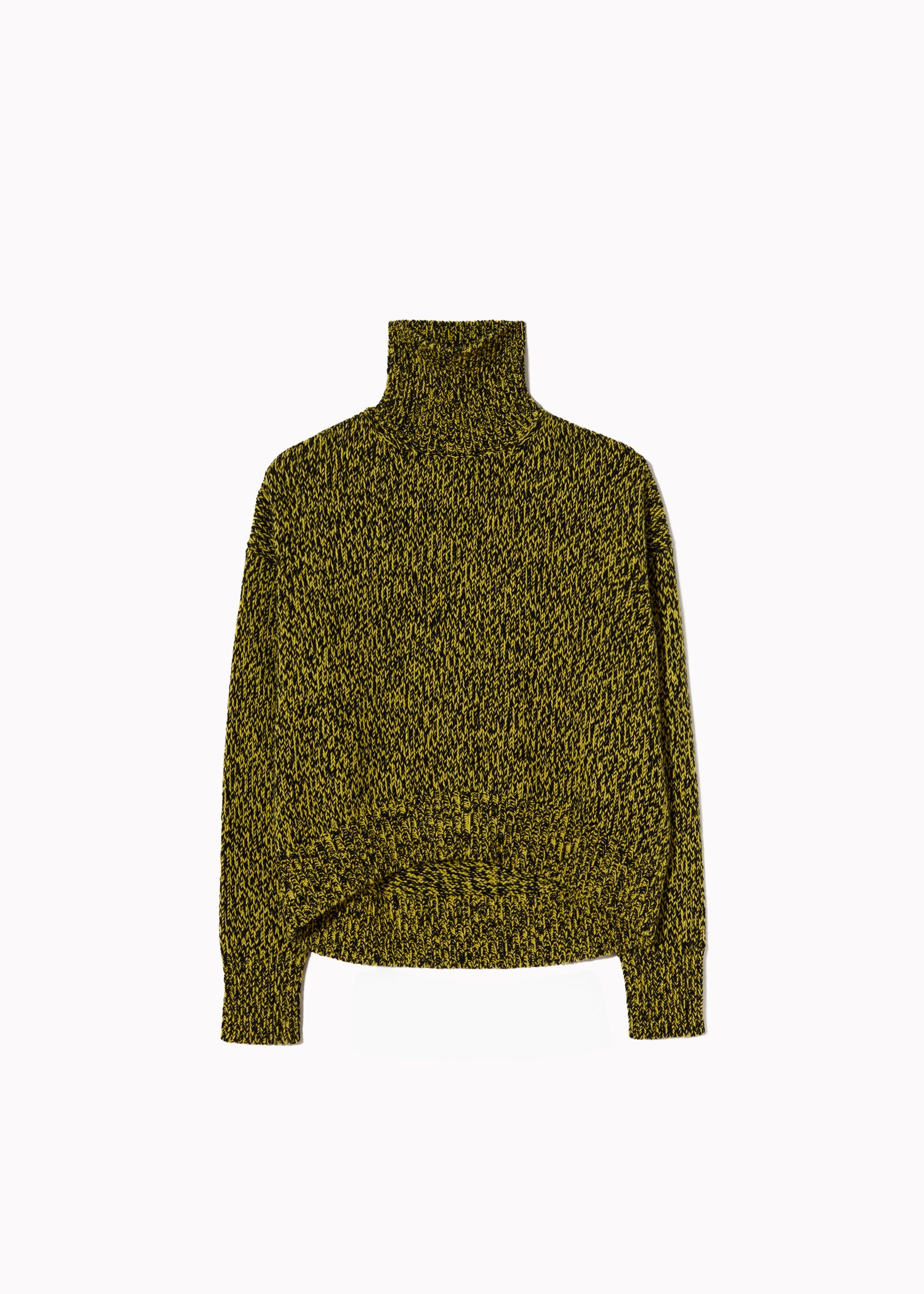 MELANGE YELLOW TURTLENECK SWEATER
