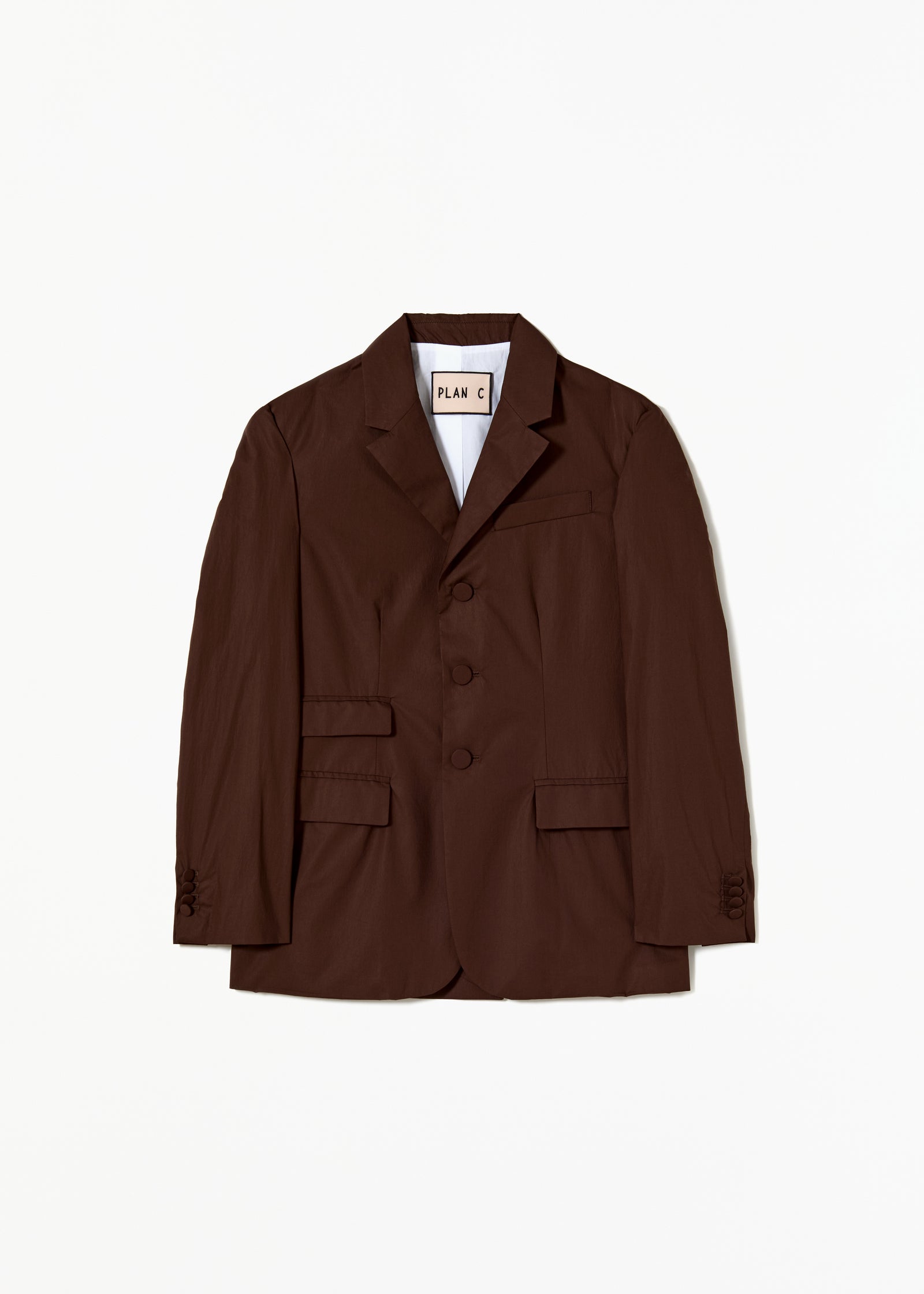 COFFEE COTTON BLAZER