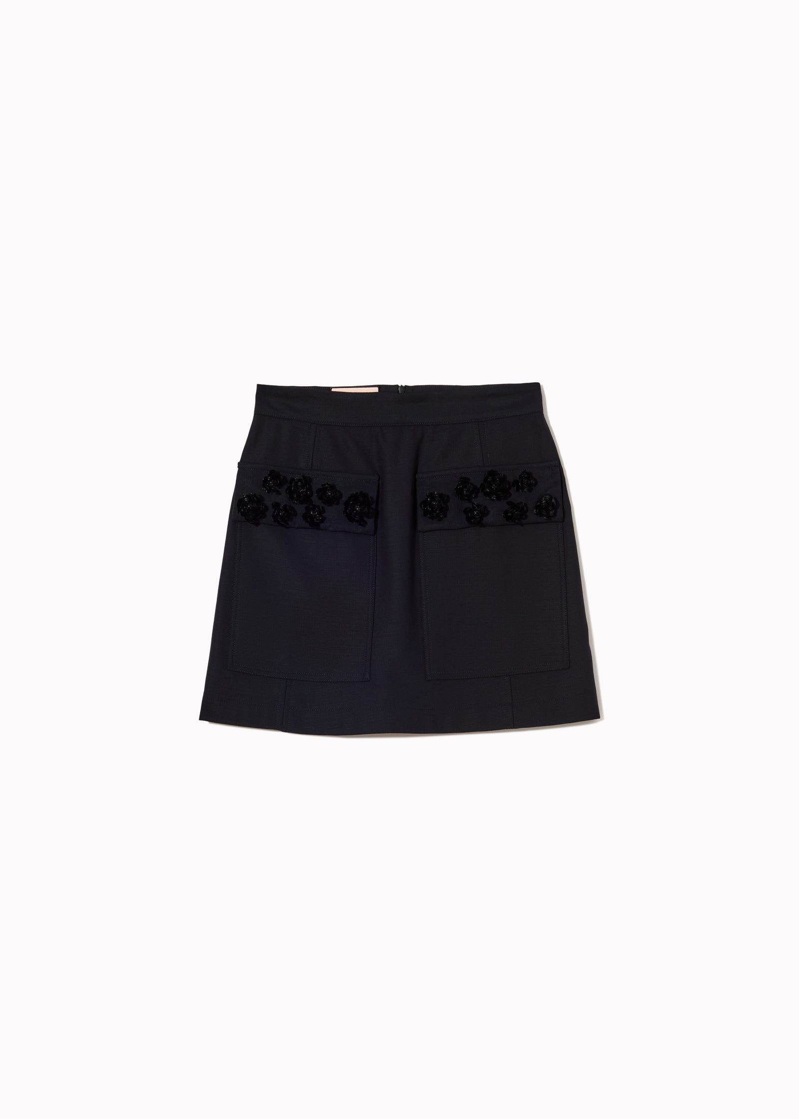 MINI SKIRT WITH EMBROIDERED POCKETS