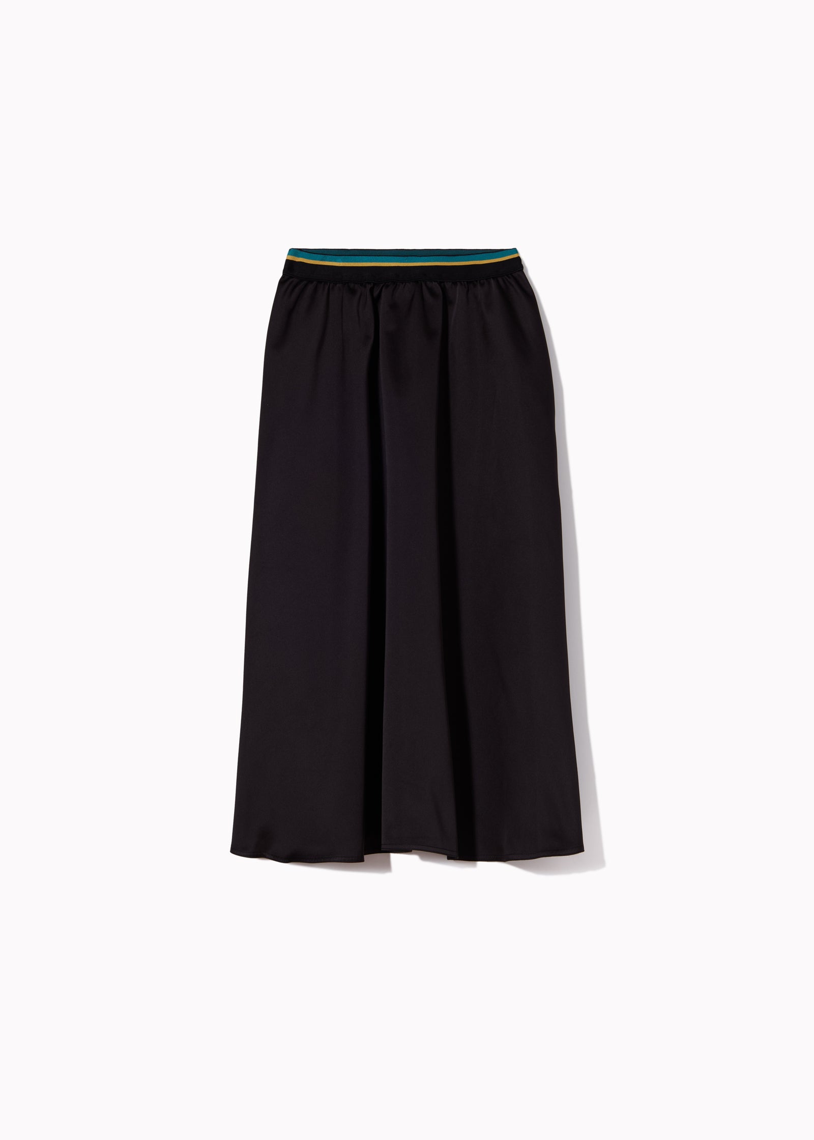 BLACK DUCHESSE A LINE MIDI SKIRT