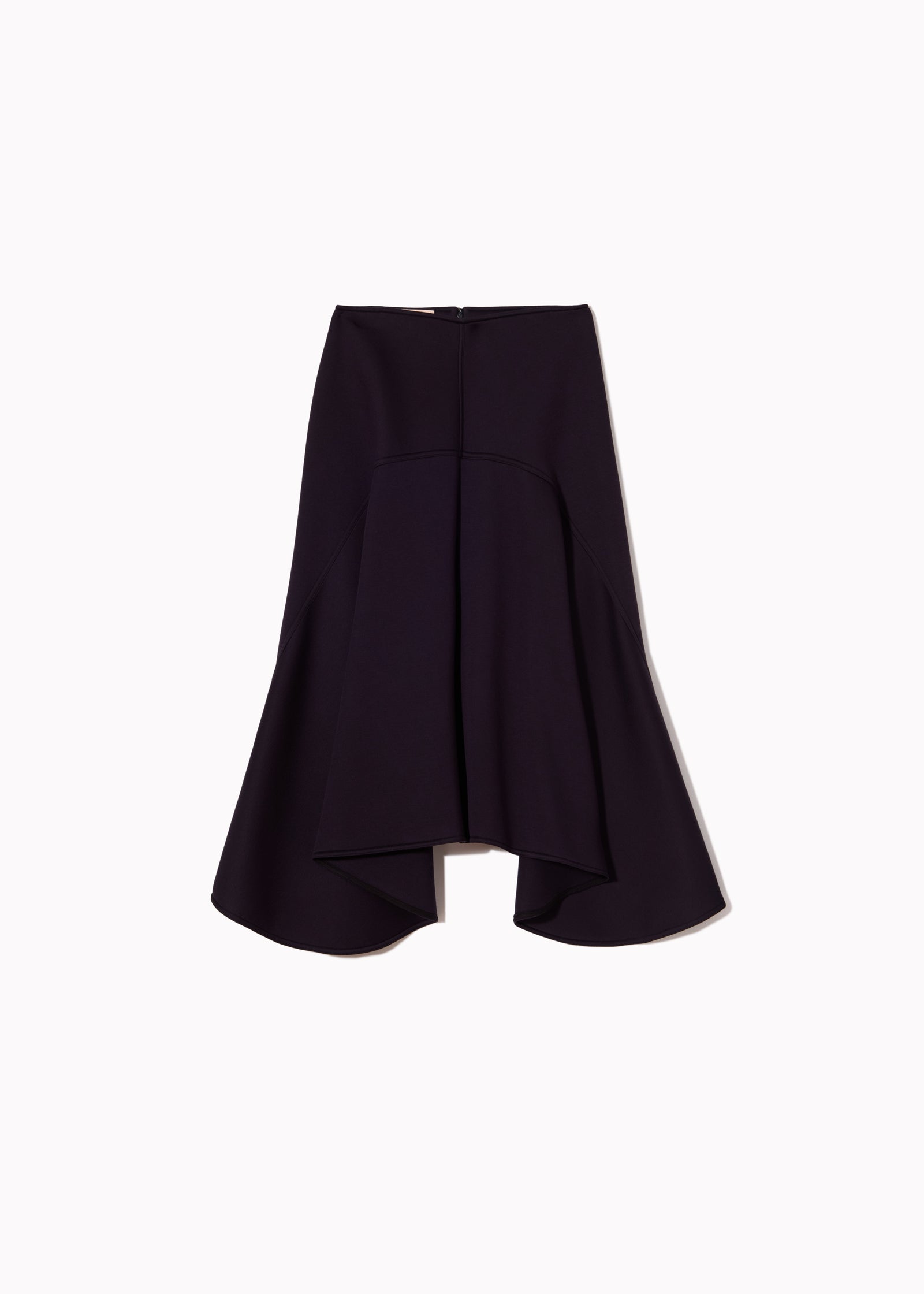 BLUE BLACK ASYMMETRIC SCUBA SKIRT