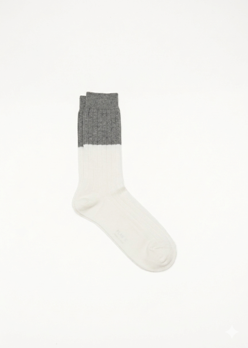 CALZINI BI-COLOR NERO E GRIGIO