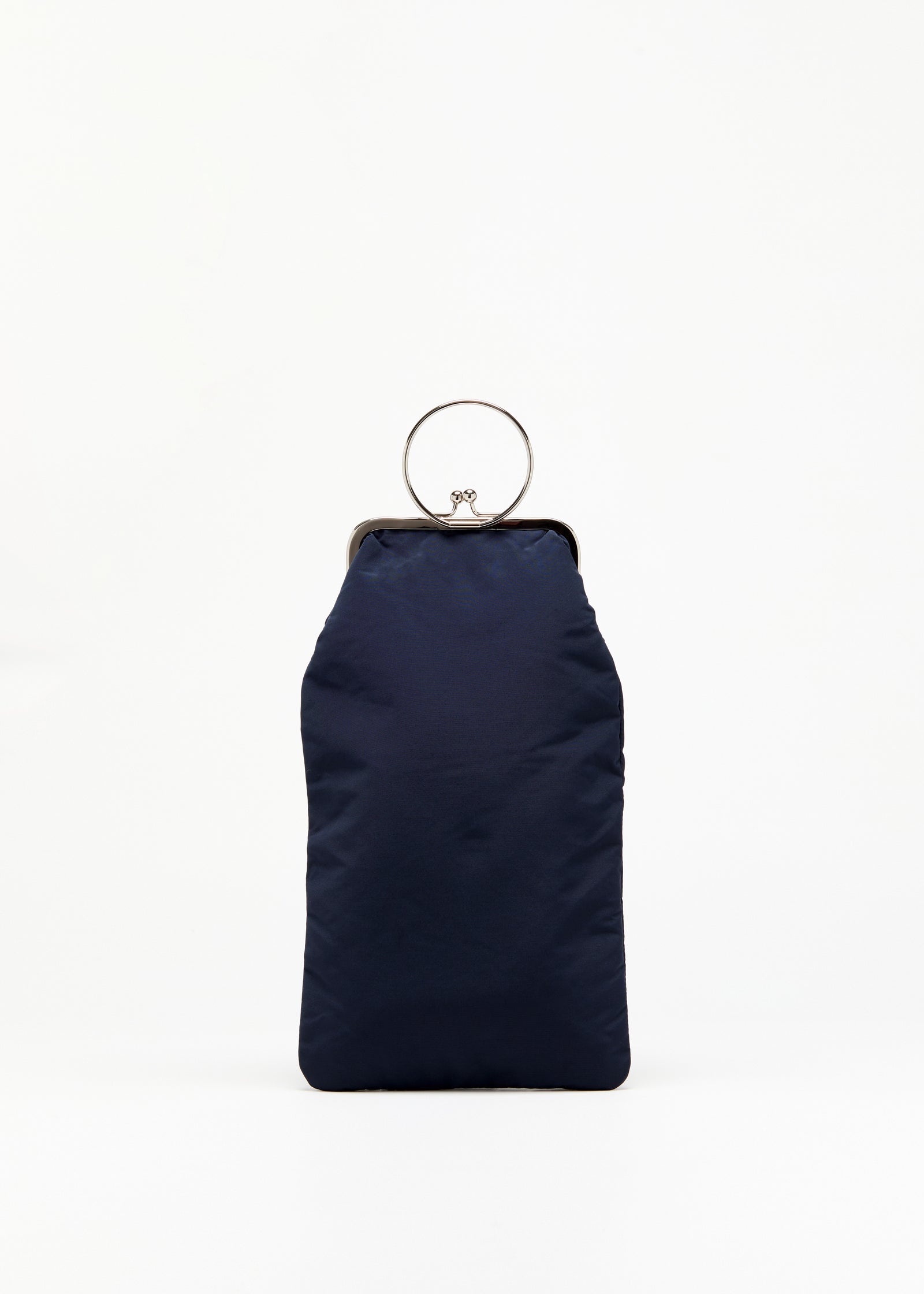 POUCH RICAMATA IN TAFFETA NAVY 