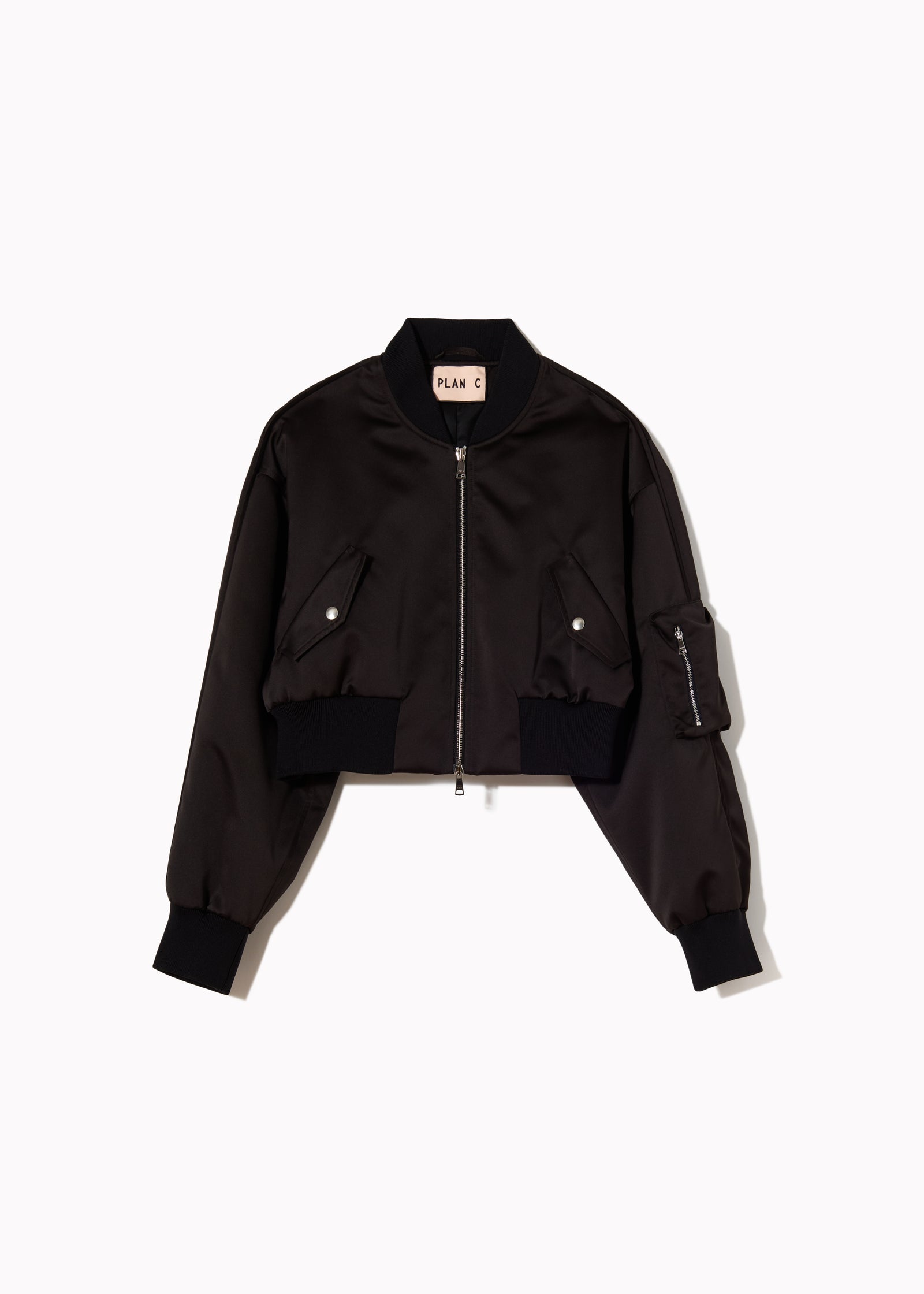 CROPPED DUCHESSE BOMBER JACKET