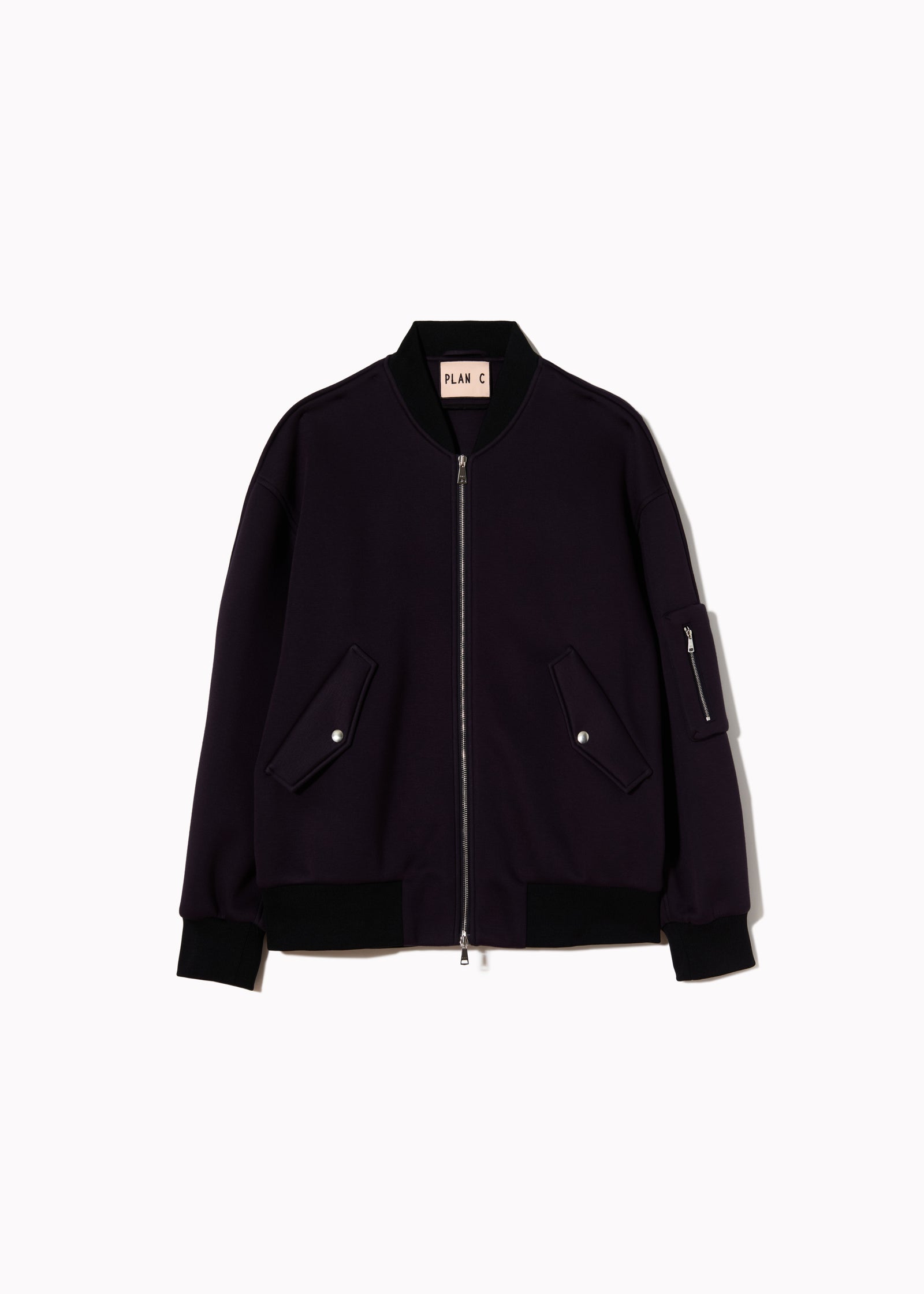BLUE BLACK OVERSIZE SCUBA BOMBER JACKET