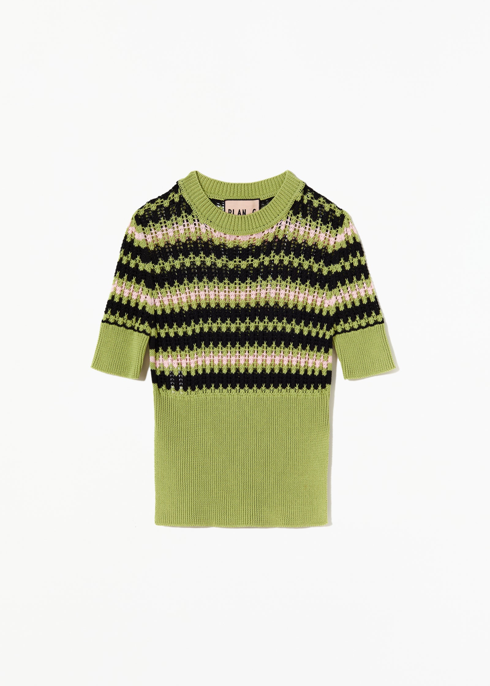 SHORT SLEEVES GREEN CREWNECK