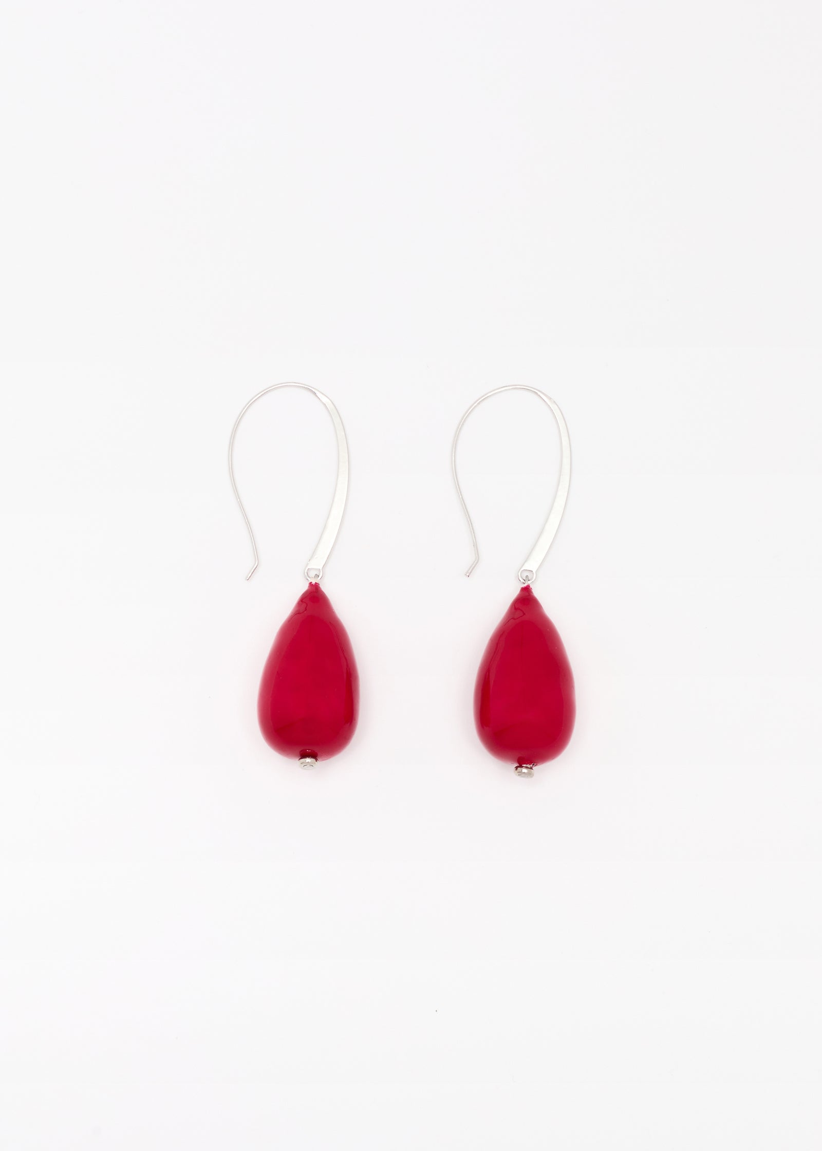RED PAPER DROP EARRINGS