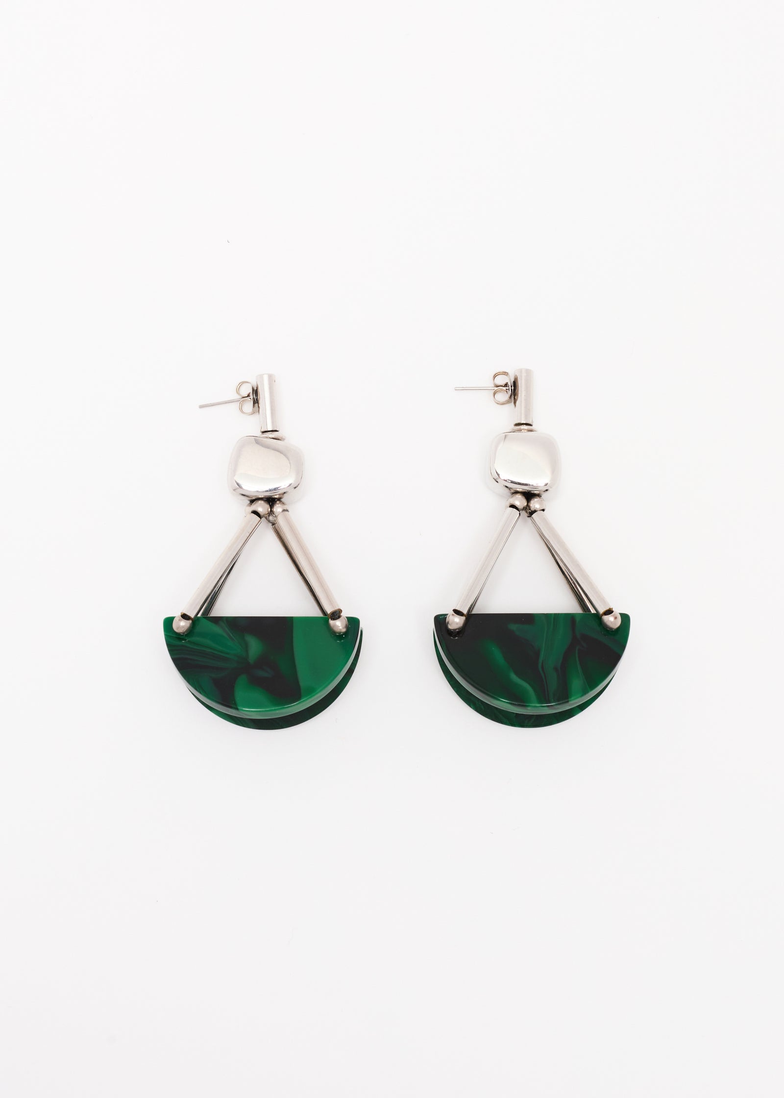 HALF MOON RESIN EARRINGS