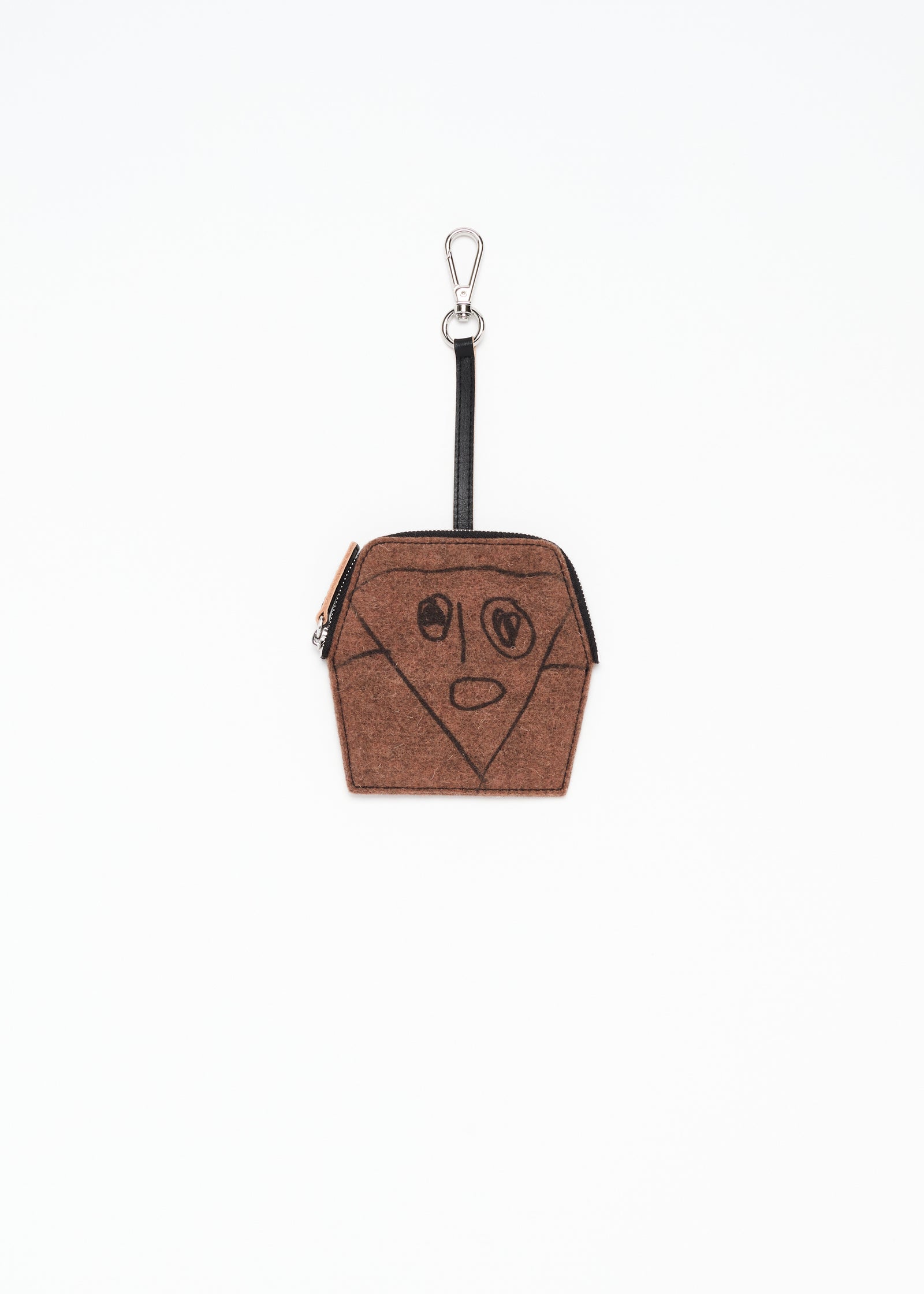 PILI AND BIANCA WOOL FELT TRAPEZOID CHARM
