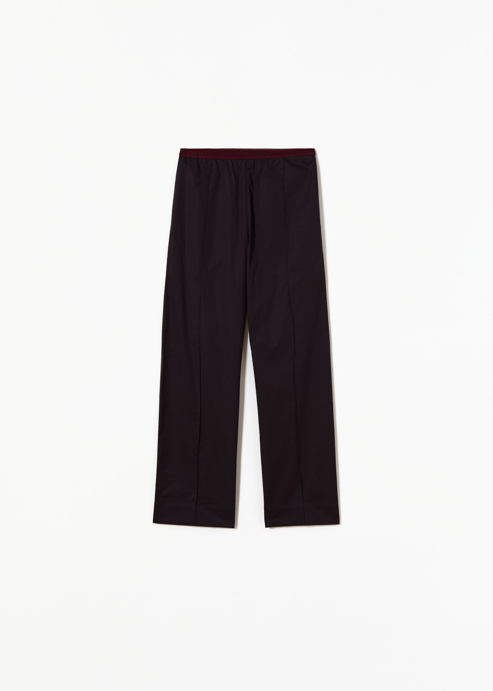 BLACK POPELINE TROUSERS