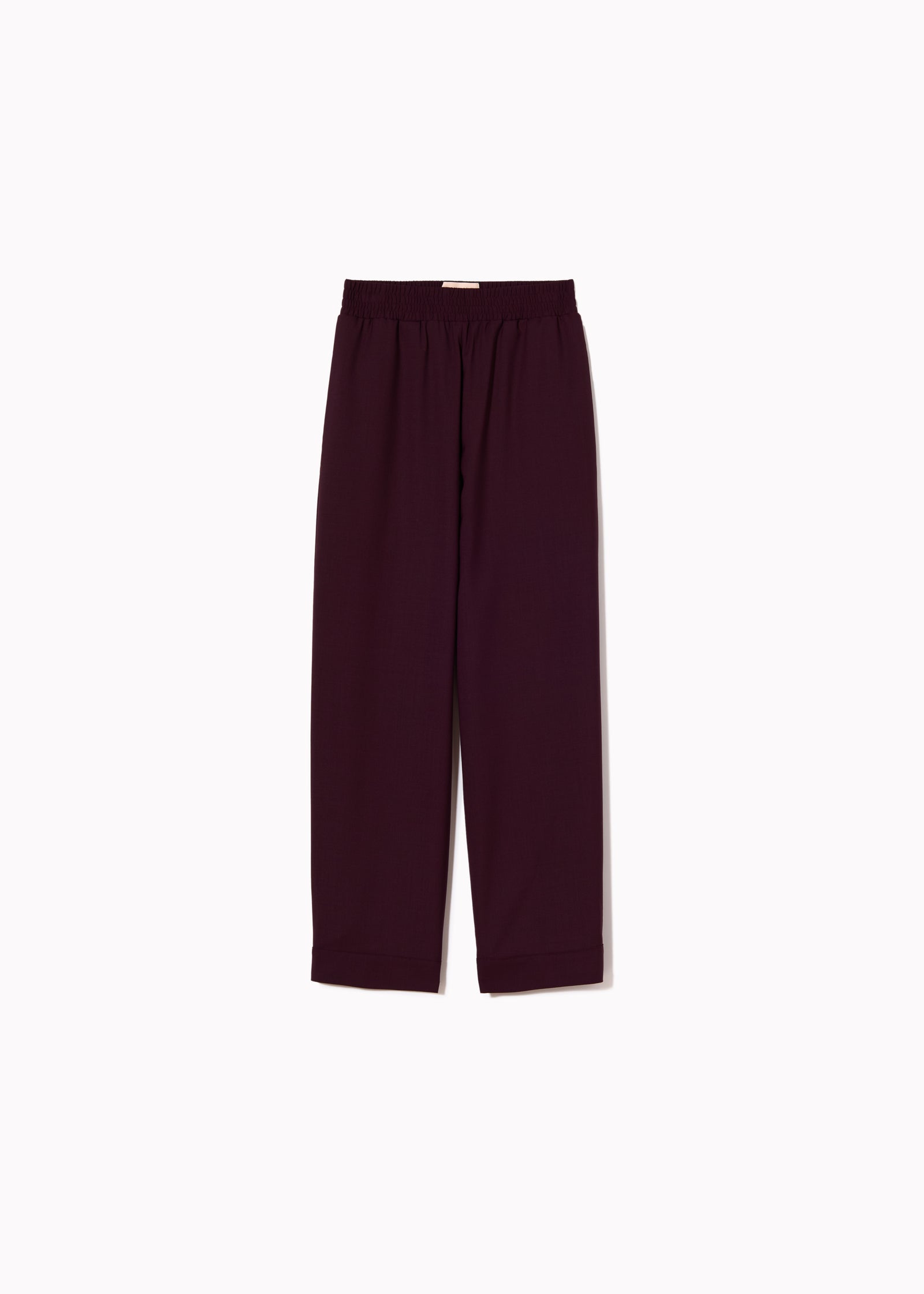 DARK BURGUNDY WOOL TROUSERS