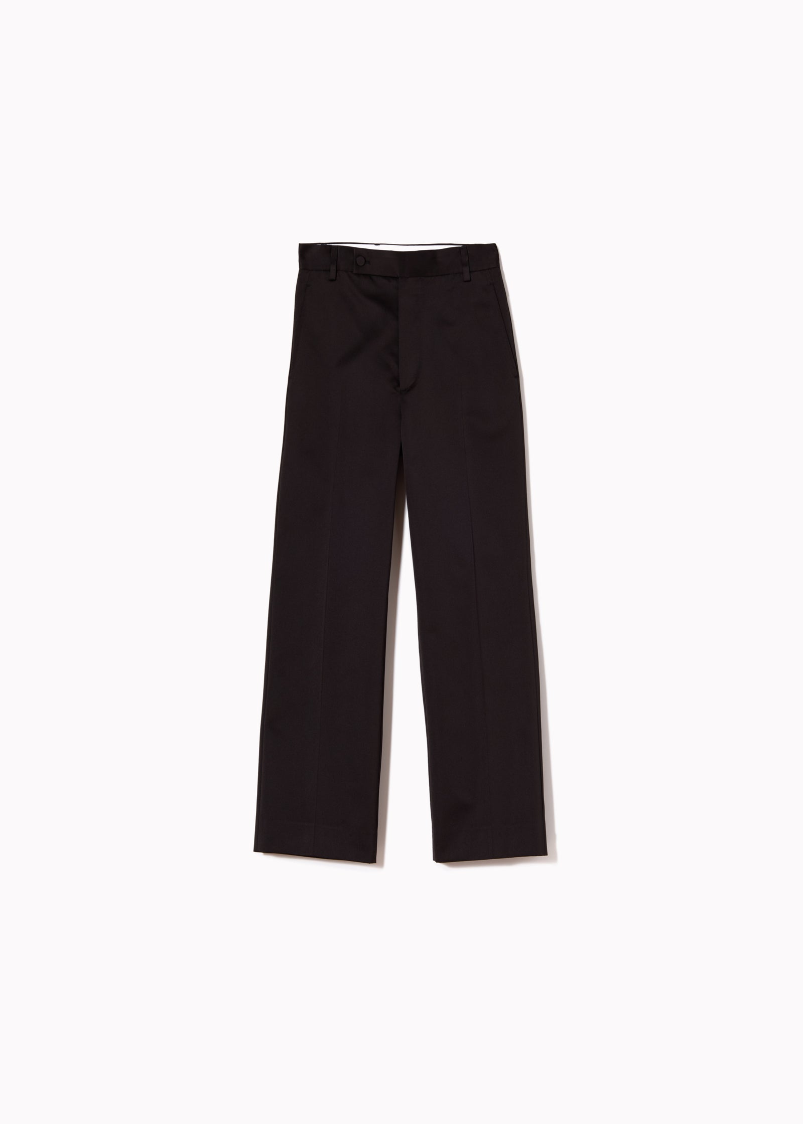 BLACK DUCHESSE STRAIGHT LEG TROUSERS