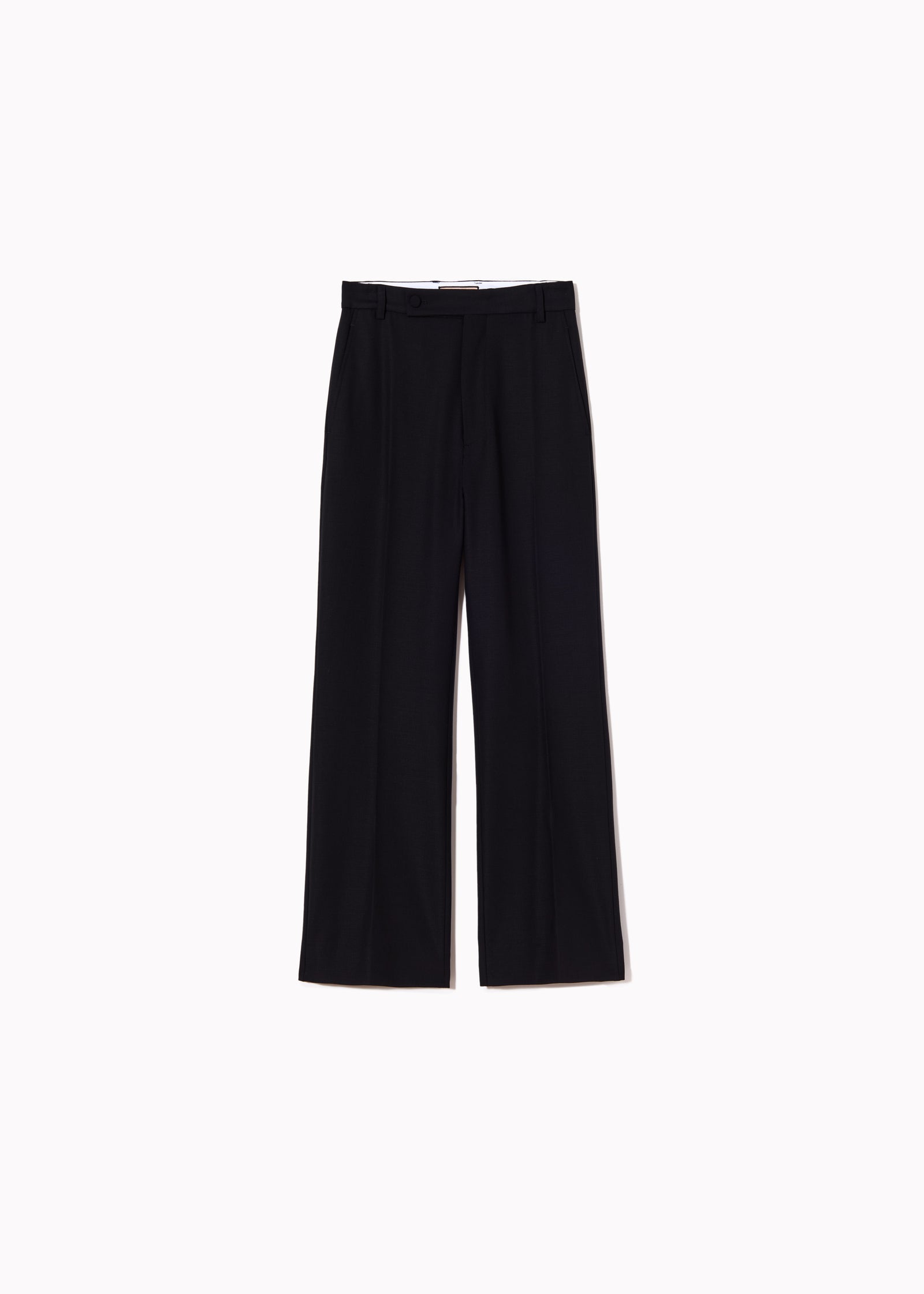 TAILORED TROUSERS IN BLUE WOOL GABARDINE