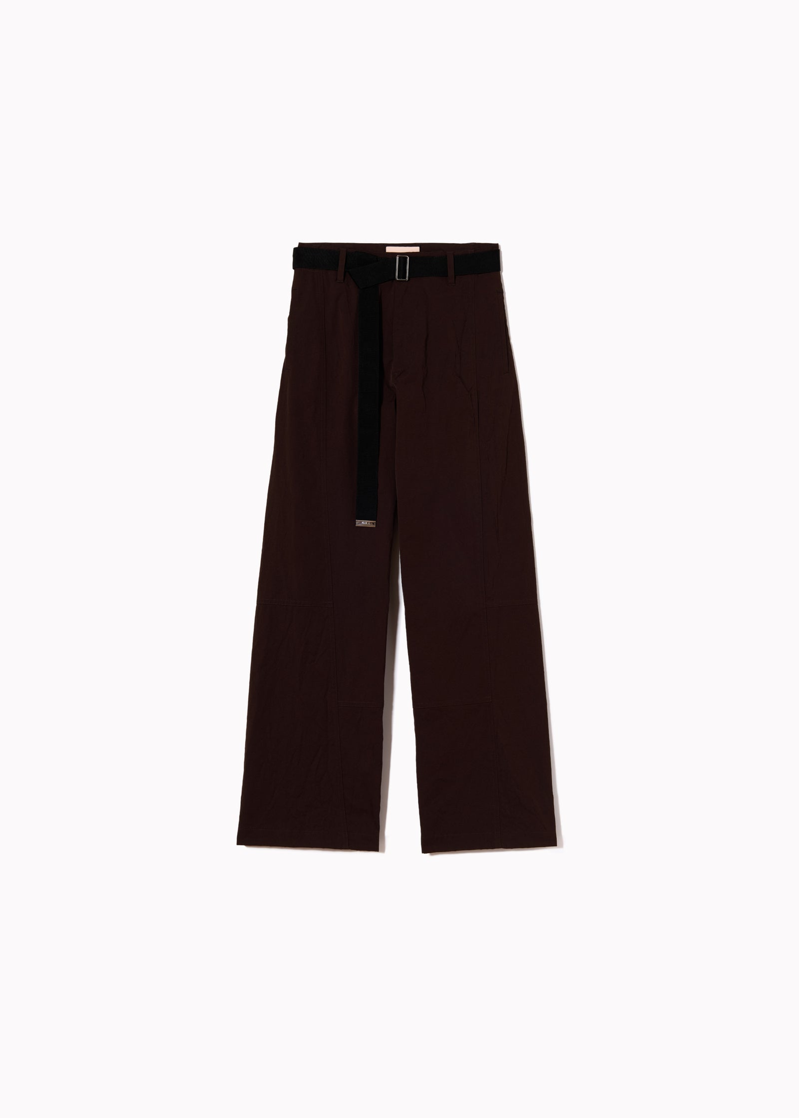 BROWN TECHNICAL TWILL TROUSERS