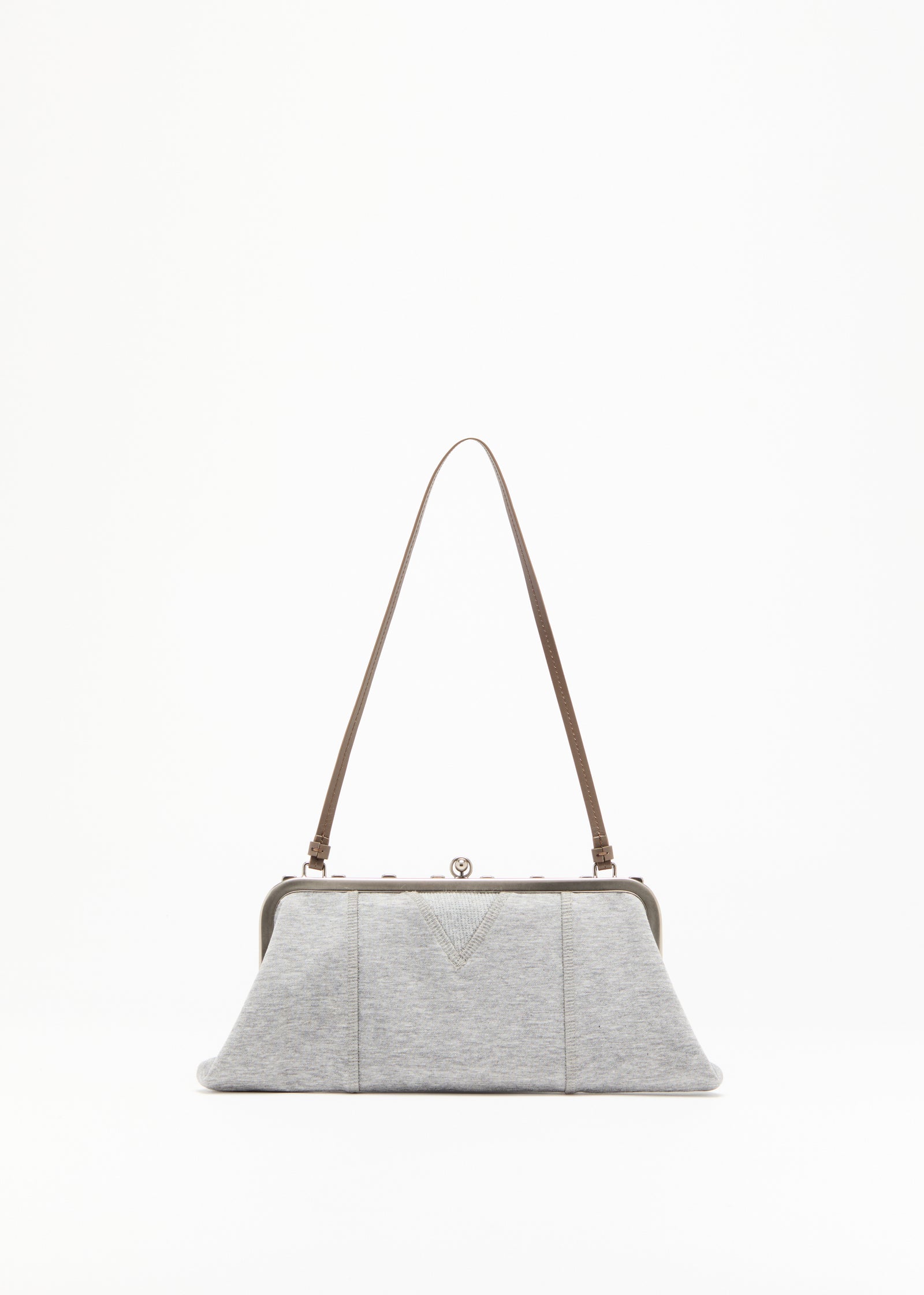 GRANITE FLEECE CLUTCH WITH CRYSTALS