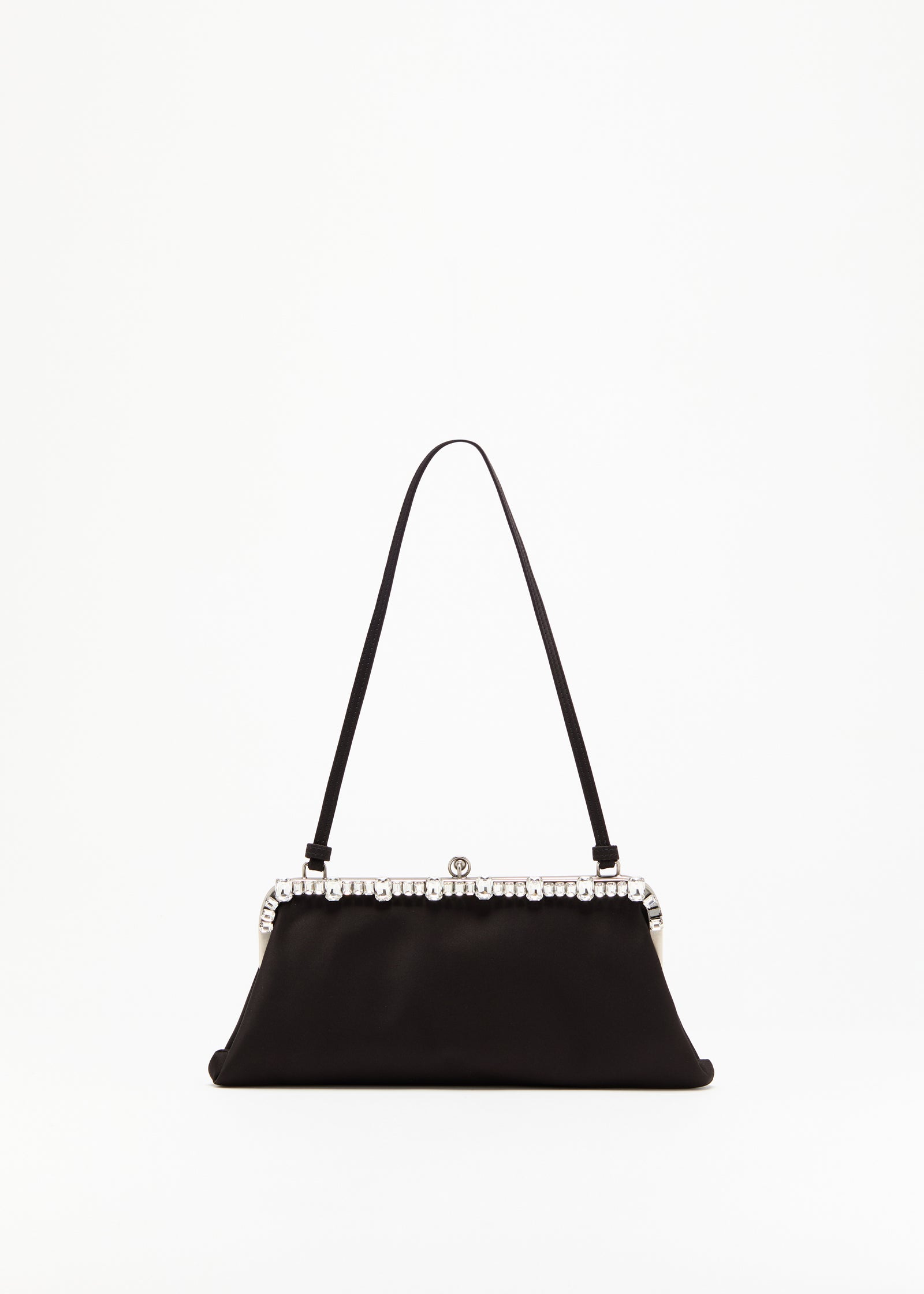 BLACK DUCHESSE CLUTCH WITH CRYSTALS