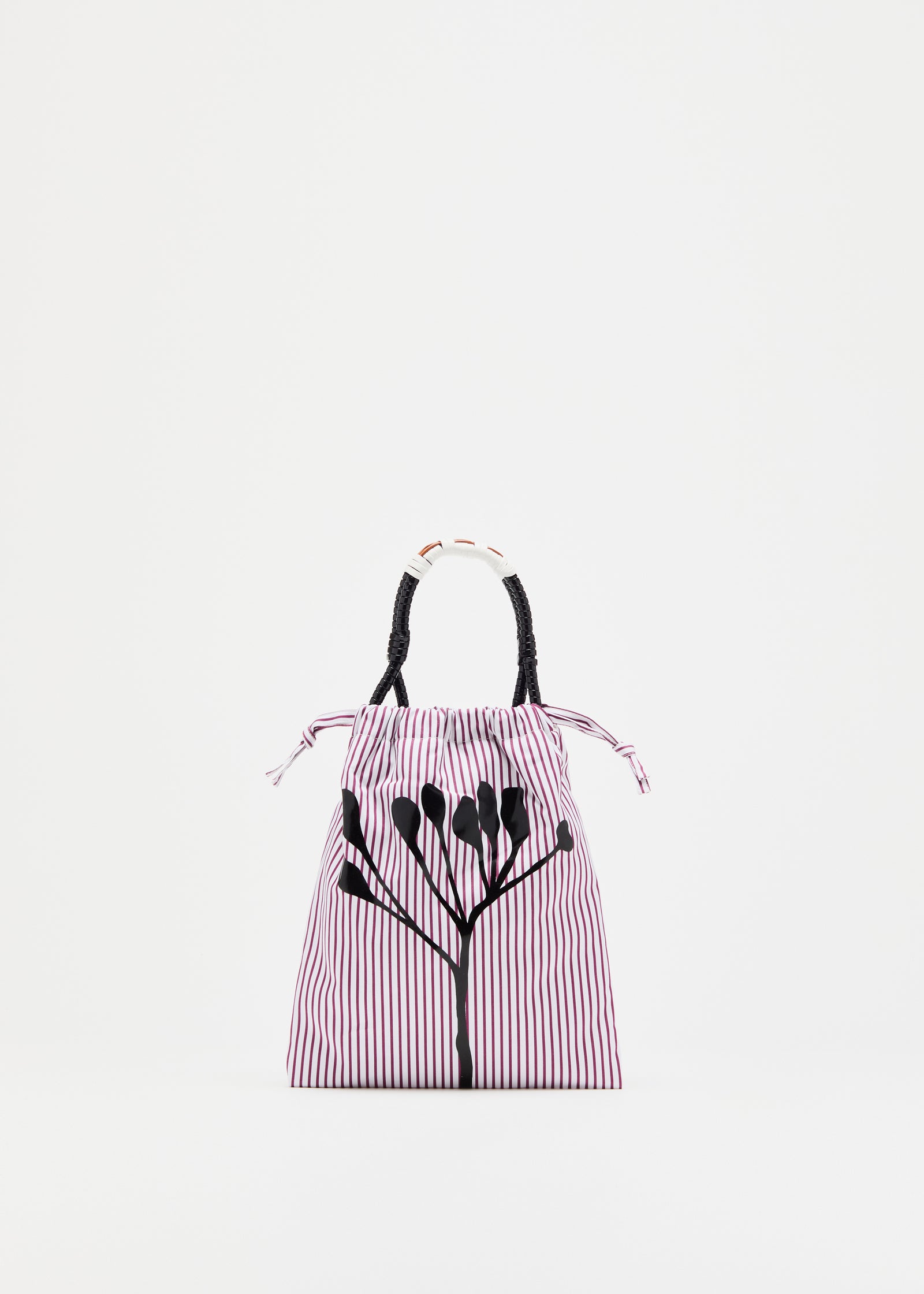 STRIPED POPELINE COULISSE SHOPPER