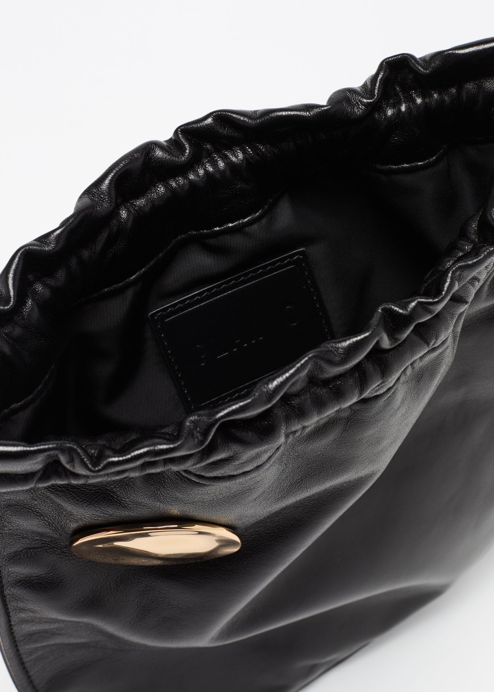 BLACK LAMBSKIN NAPPA POUCH