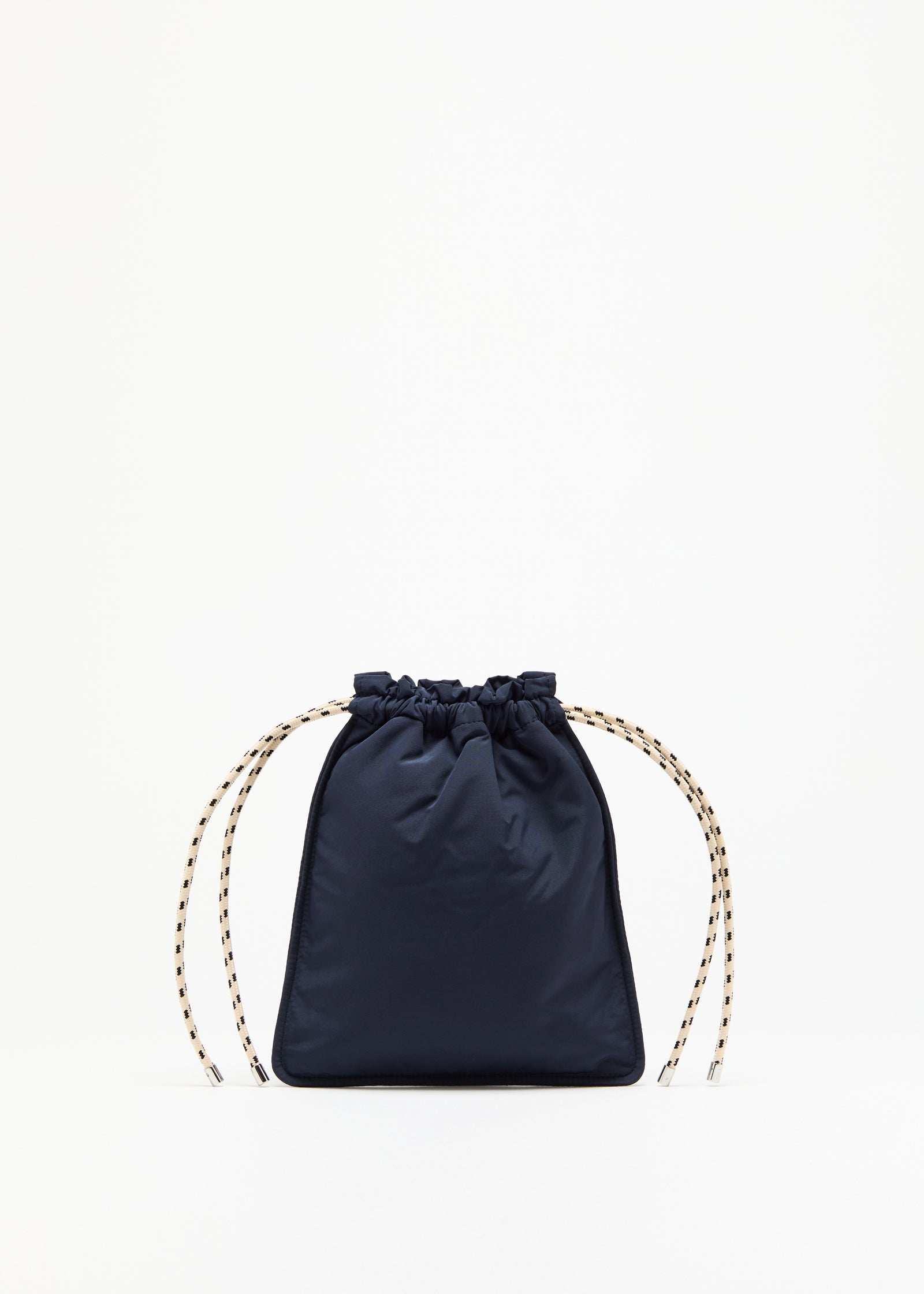 NAVY TAFFETA POUCH